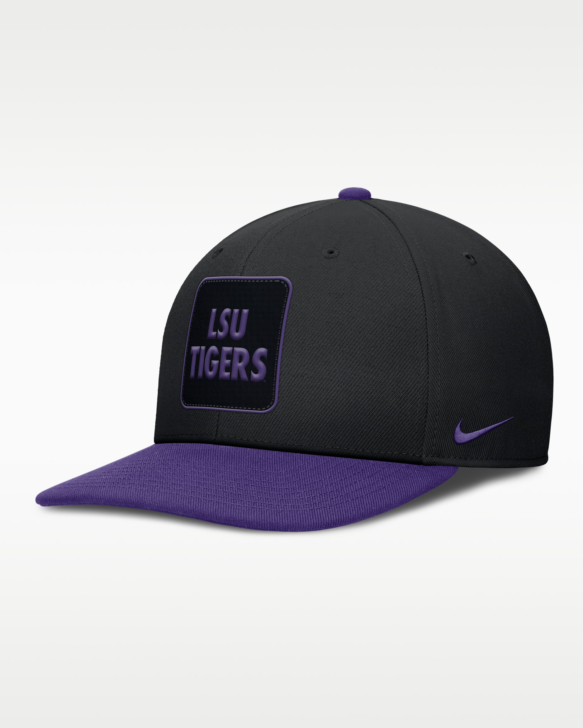 Gorra universitaria Nike Dri-FIT ajustable para hombre LSU Sideline Campus Local Pro - Morado