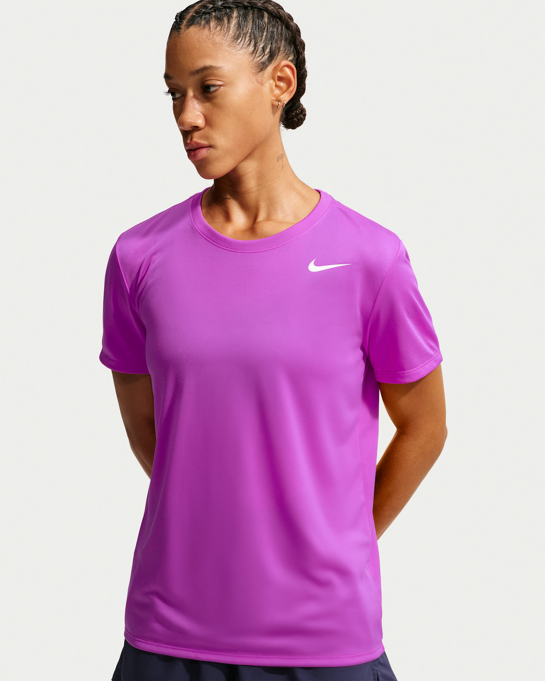 Nike Dri-FIT Women's T-Shirt - Vivid Purple/White