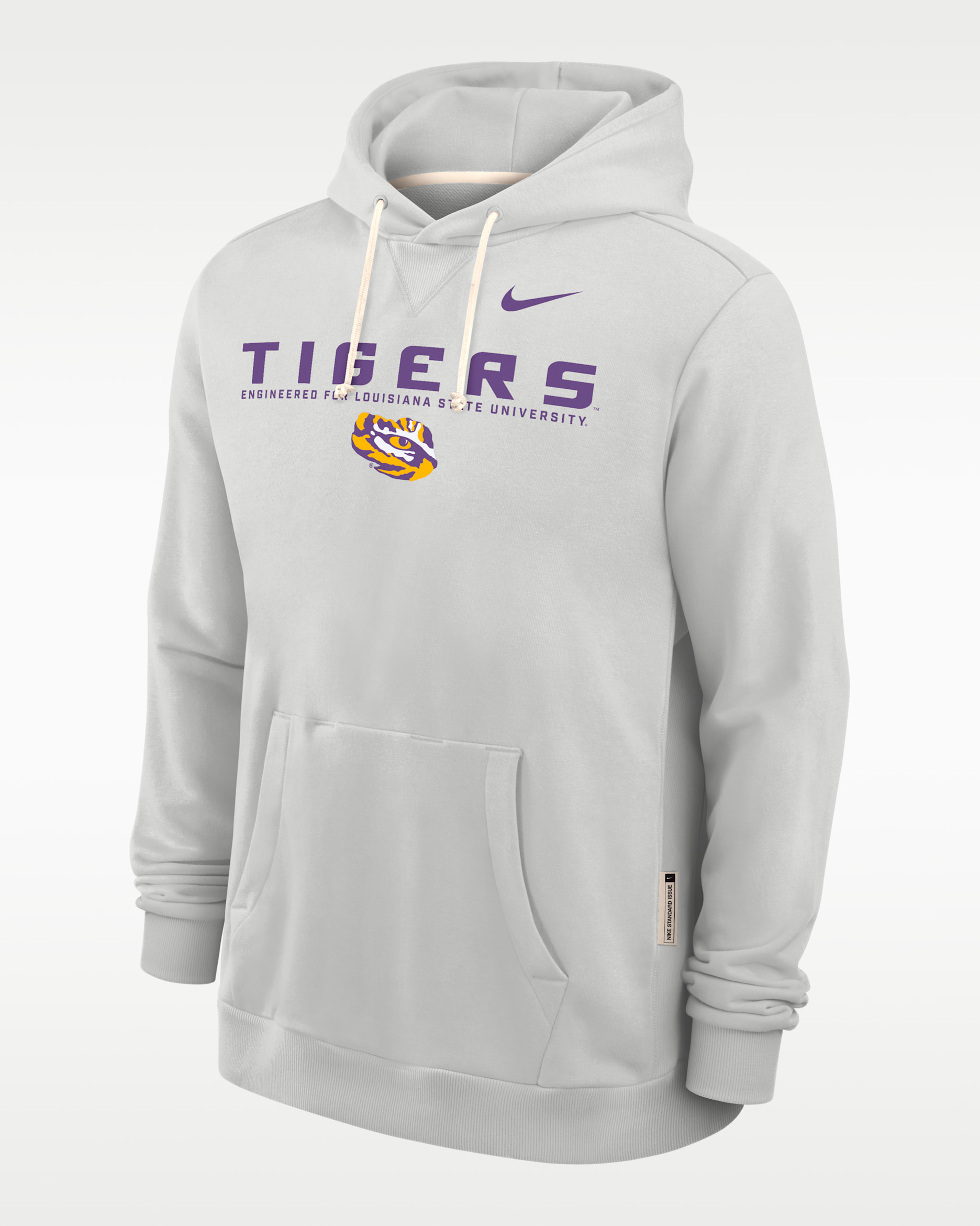 LSU Sideline Men's Nike Dri-FIT College Pullover Hoodie - Grey