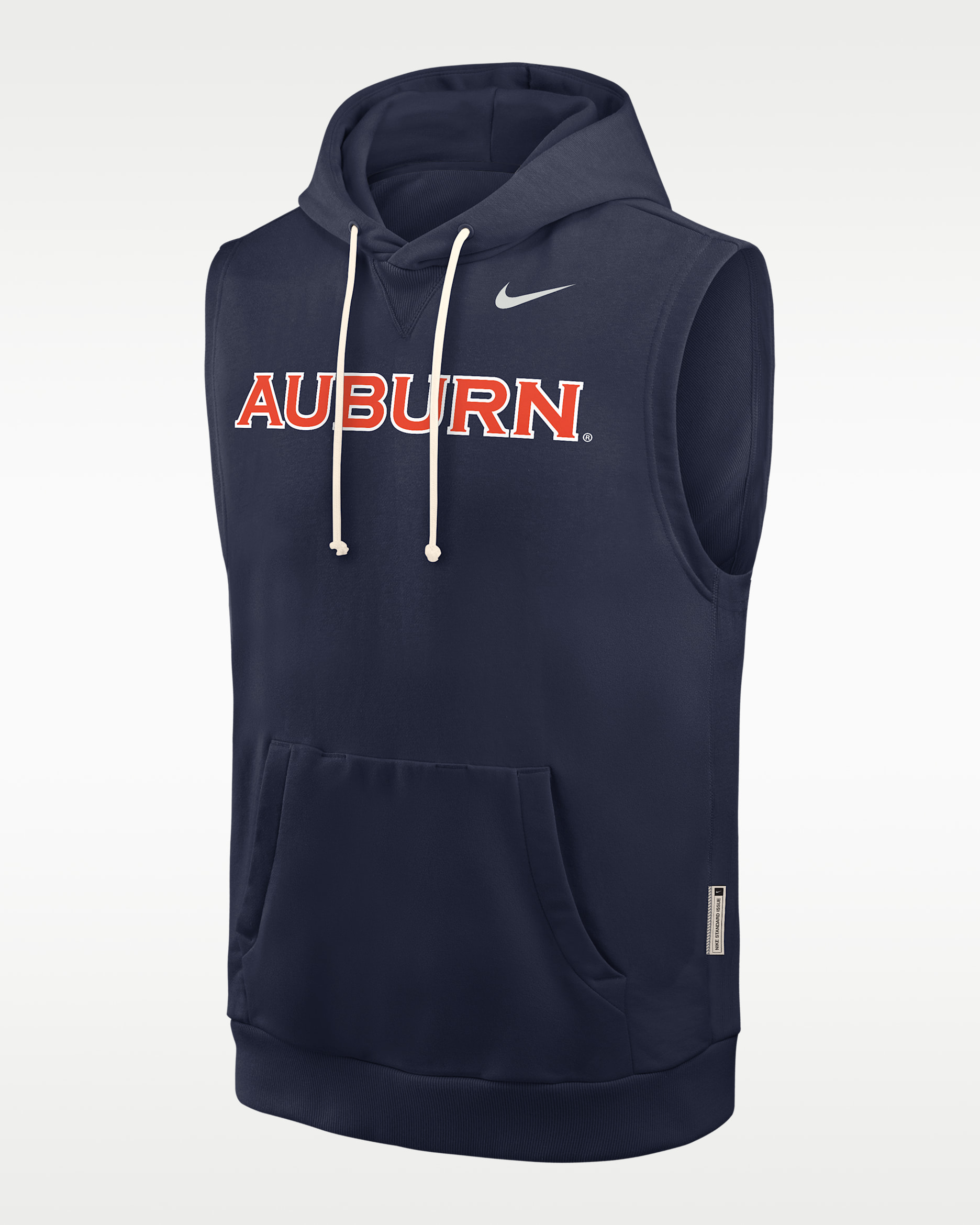 Auburn Sideline Men's Nike Dri-FIT College Sleeveless Pullover Hoodie - College Navy