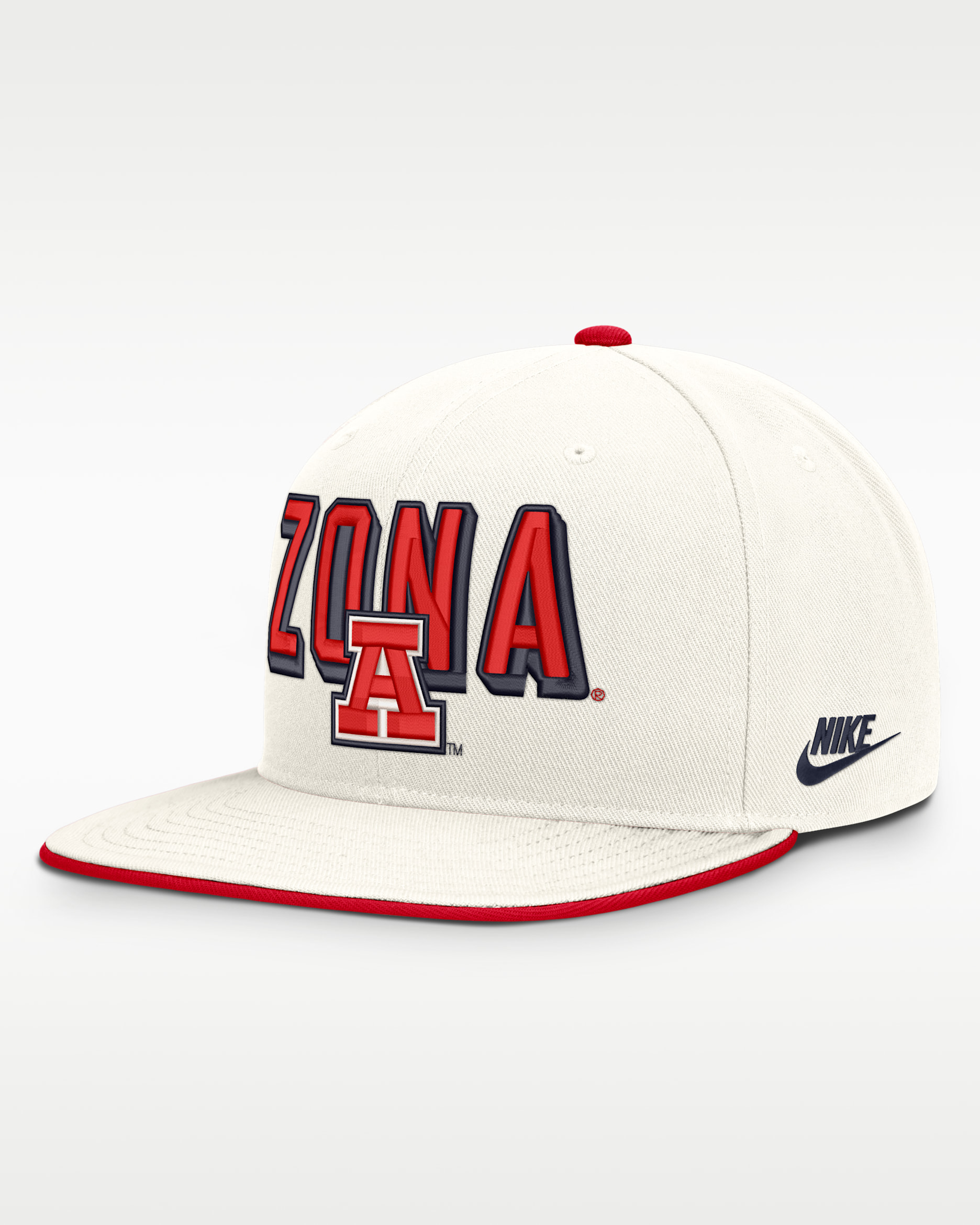Arizona Legacy Letter & Mascot Pro Men's Nike Dri-FIT College Adjustable Hat - White/Red