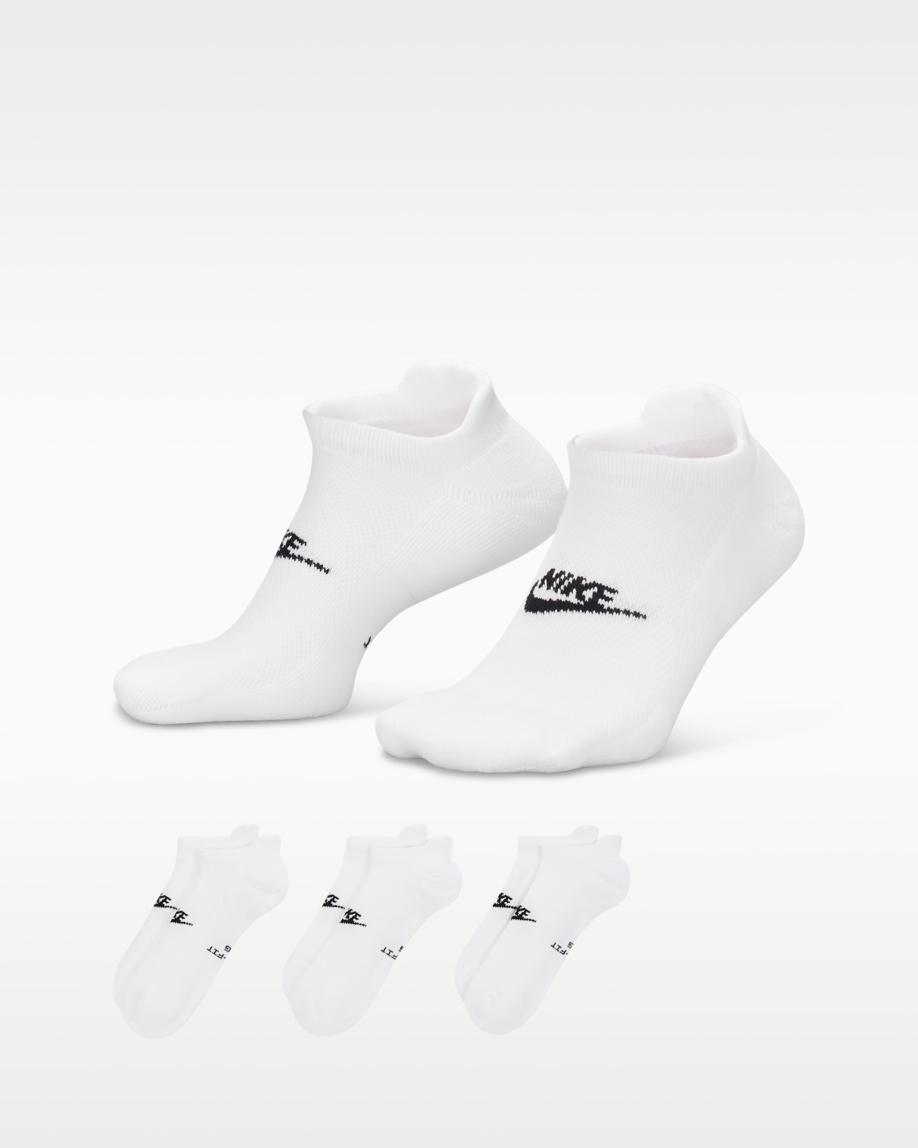 나이키 에브리데이 엘리베이티드 노쇼 삭스(3켤레) - 멀티컬러