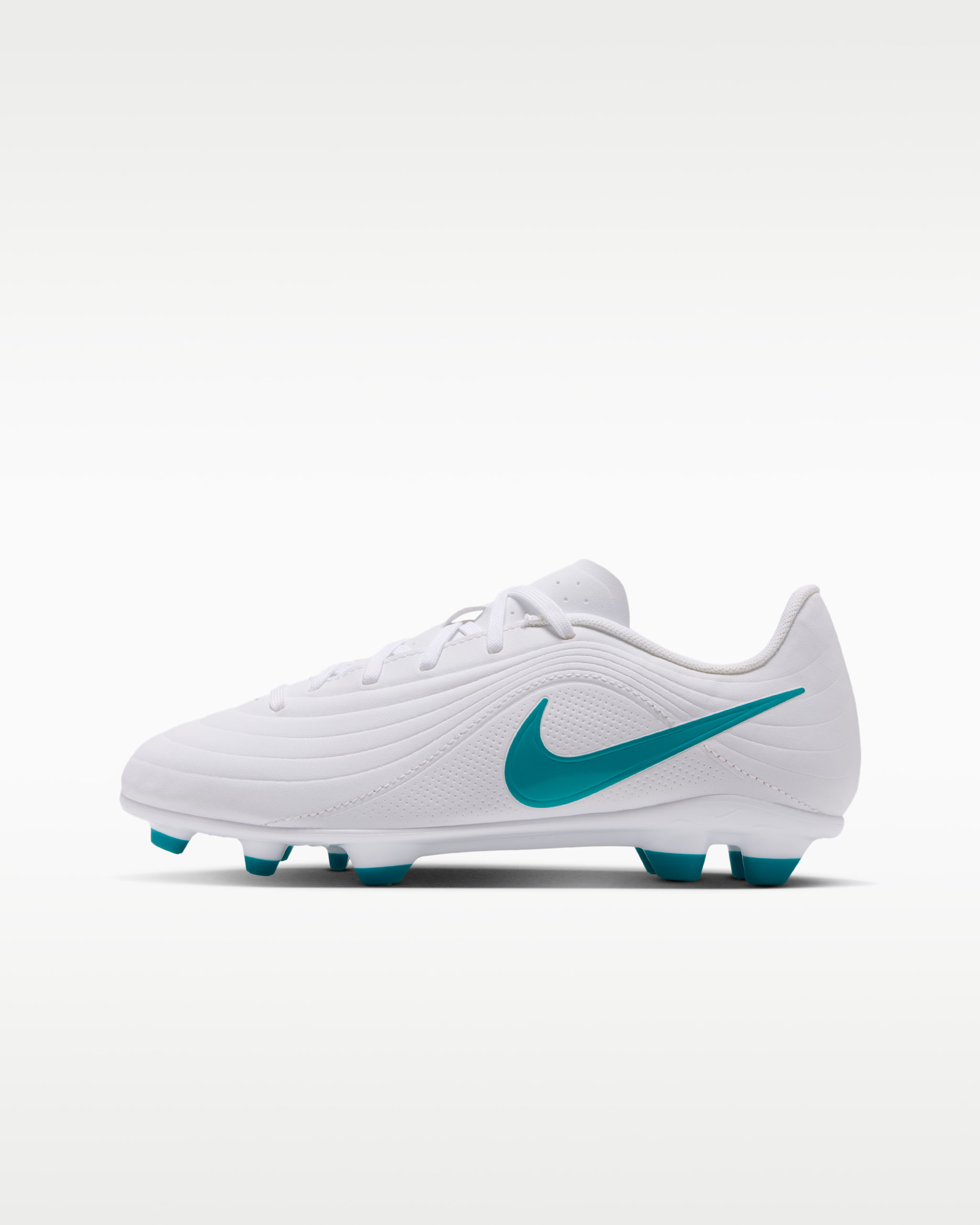 Nike Jr. Tiempo Maestro Club Big Kids' Multi-Ground Low-Top Football Boots - White/White/Dusty Cactus