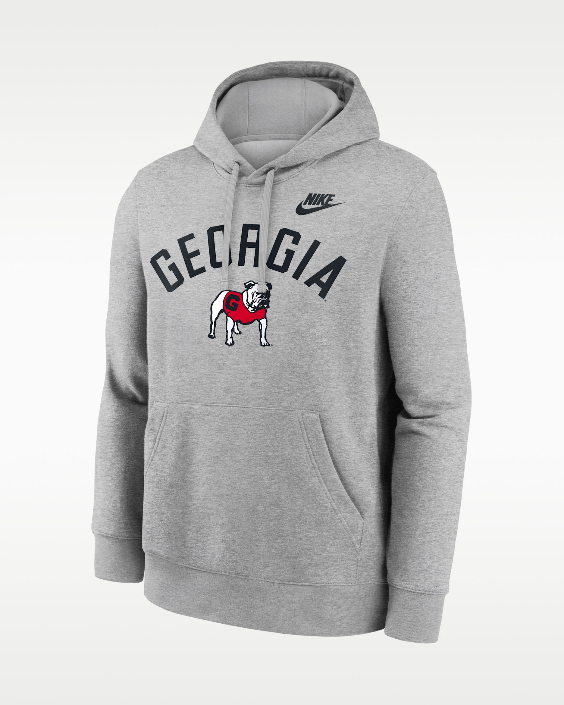 Georgia Legacy Arch Club Men's Nike College Pullover Hoodie - Grey Heather