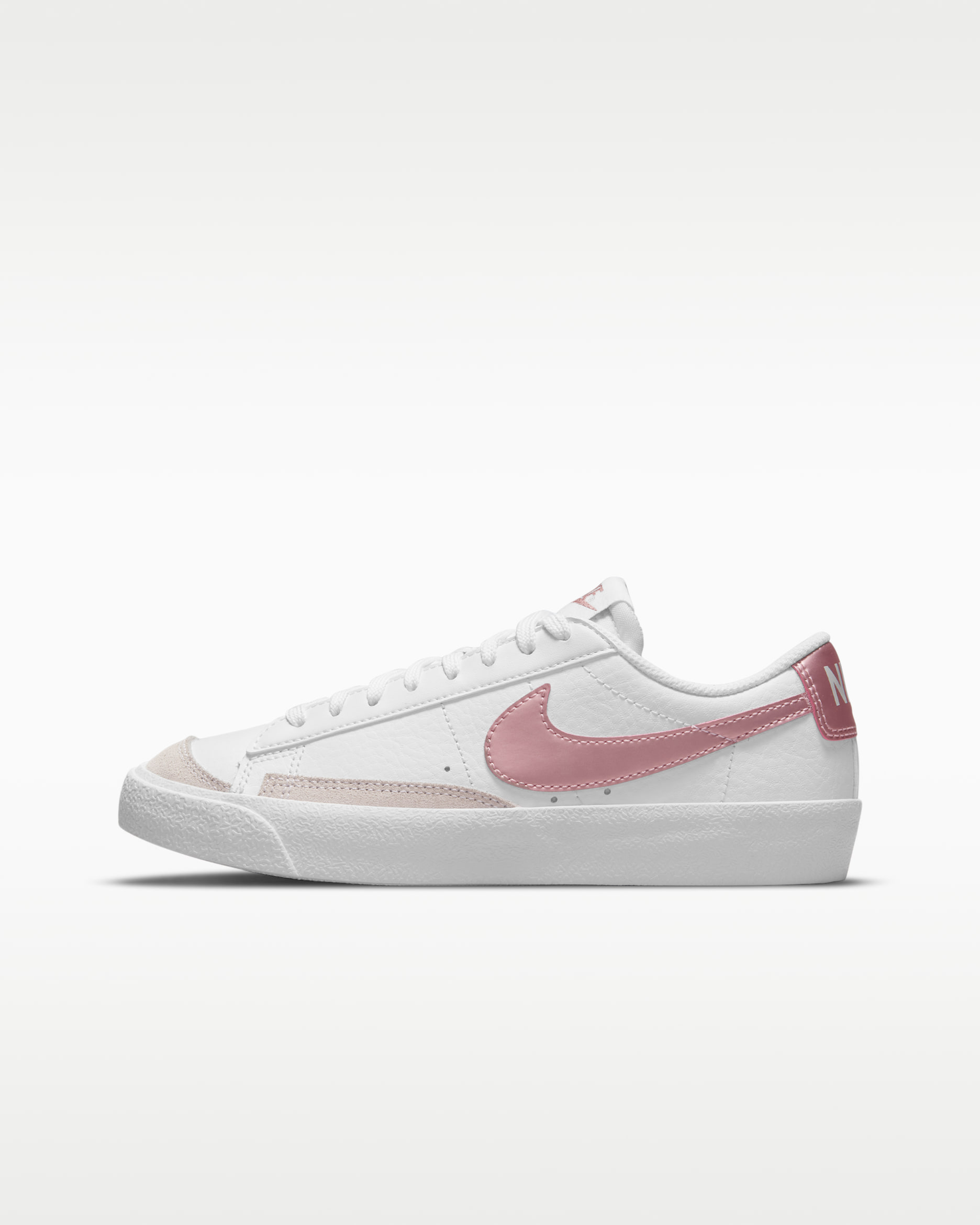 รองเท้าเด็กโต Nike Blazer Low '77 - ขาว/ขาว/Pink Glaze