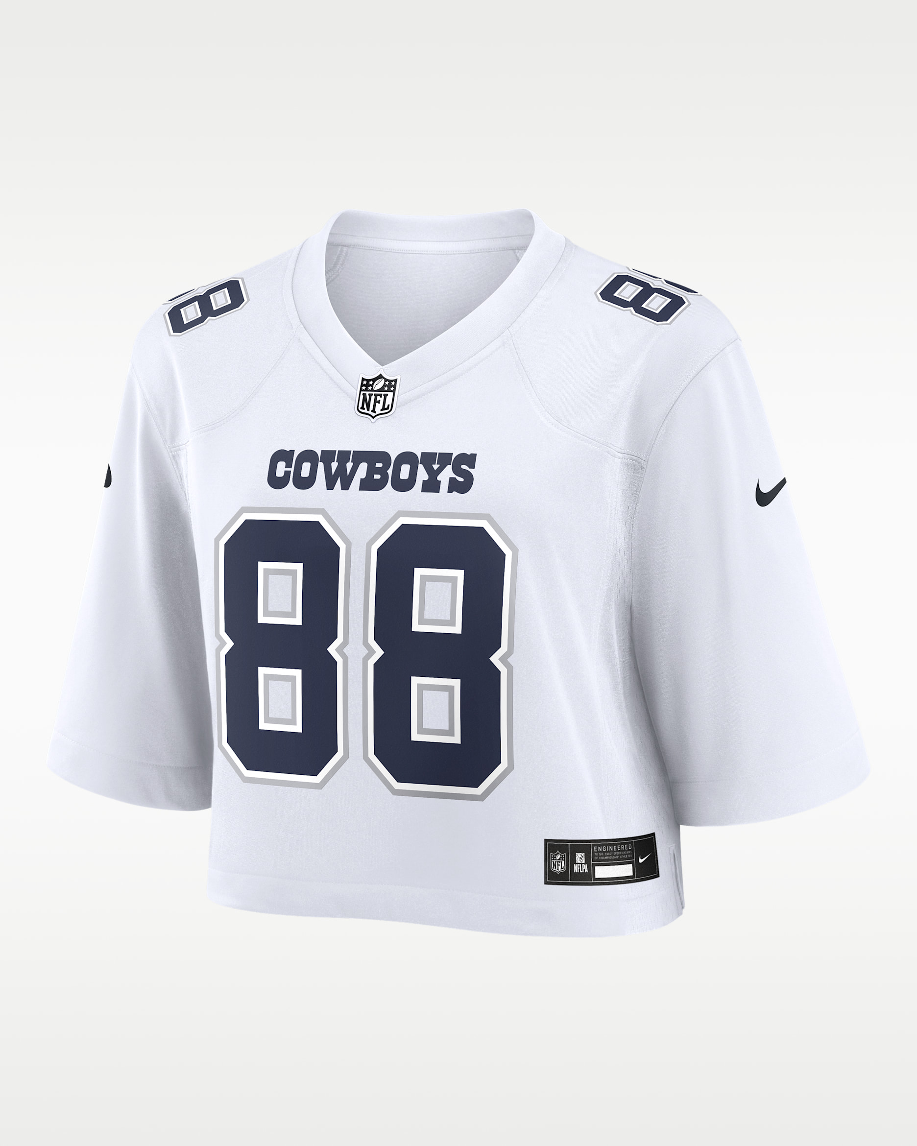 CeeDee Lamb Dallas Cowboys Women's Nike NFL Cropped Tundra Game Jersey - White