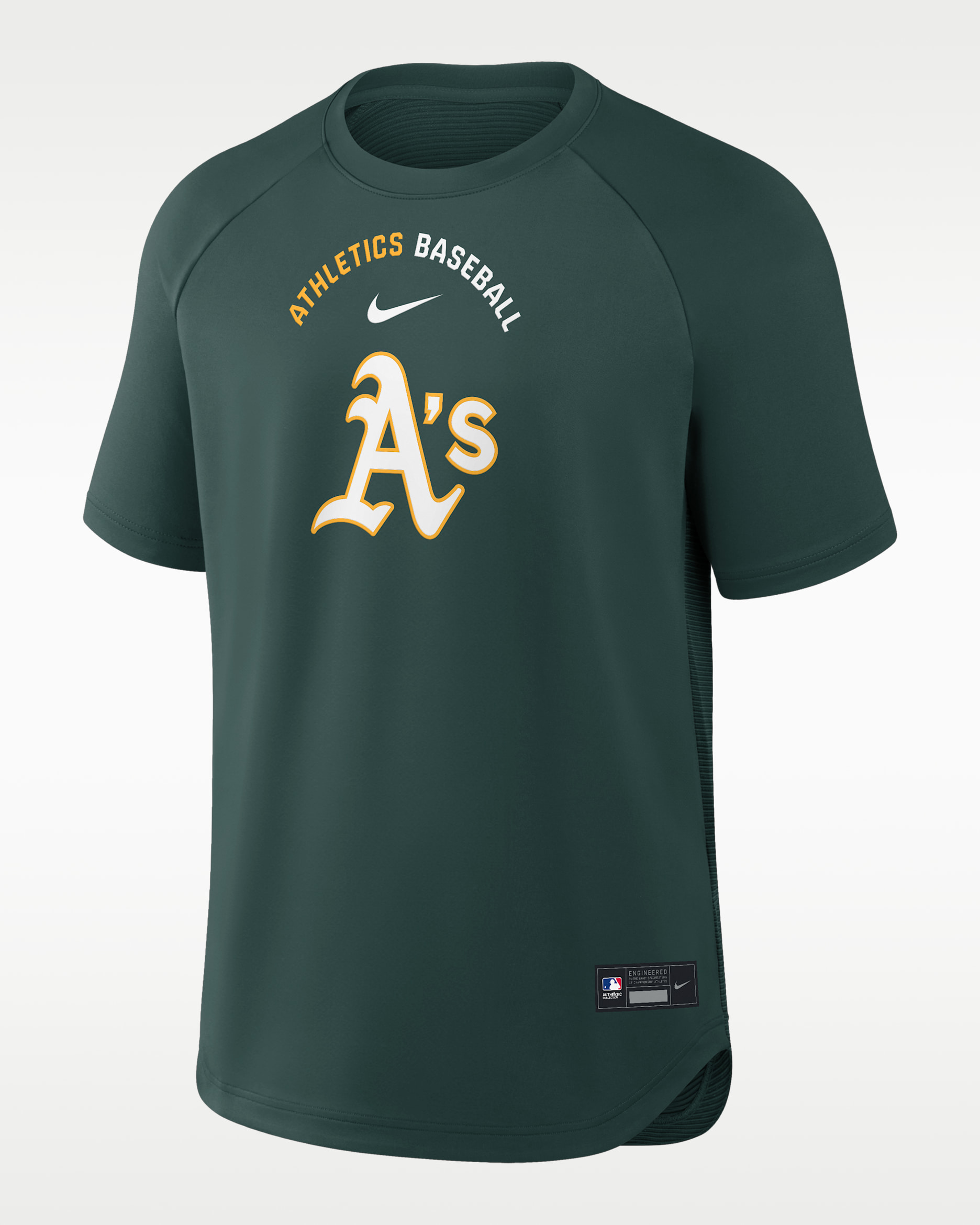 Athletics Authentic Collection Batting Practice Pregame Men's Nike Dri-FIT MLB Top - Pro Green