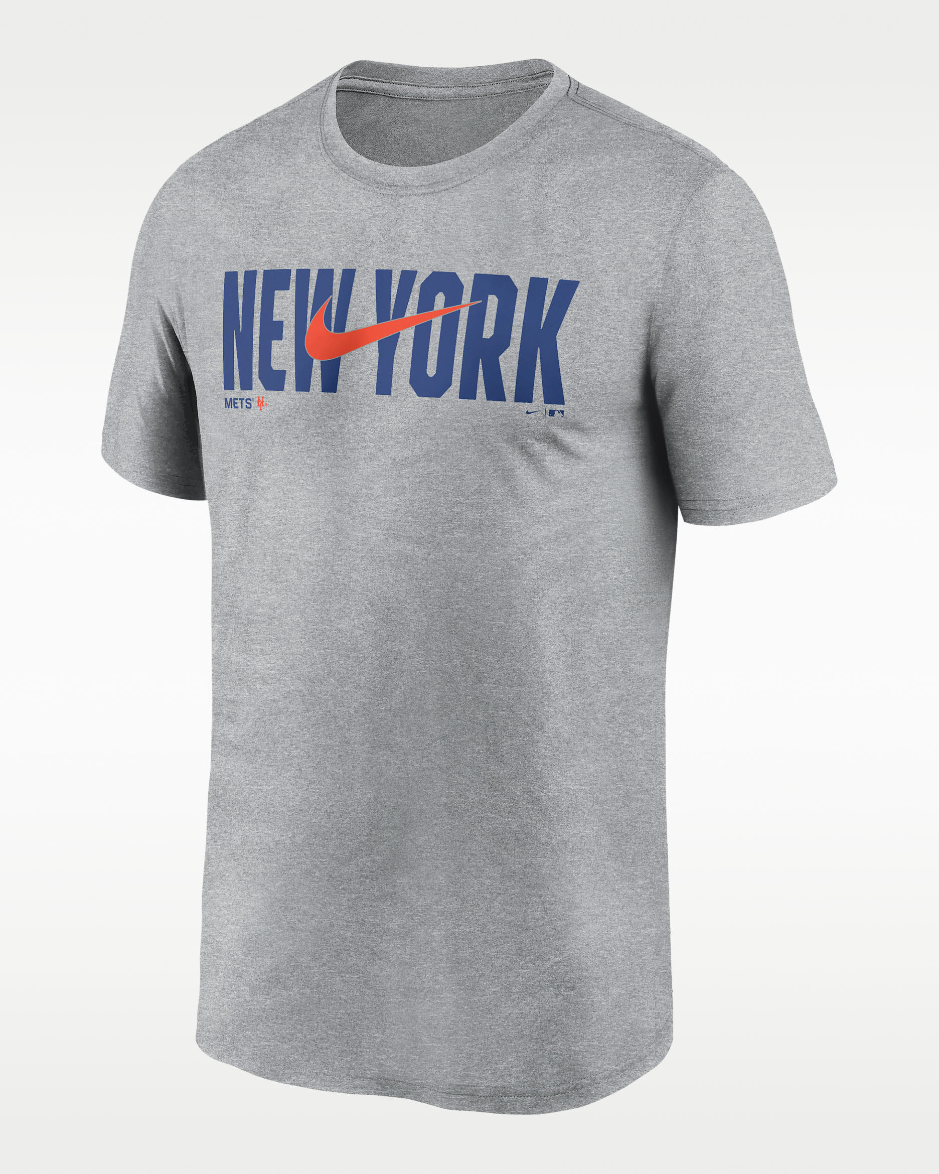 New York Mets Swoosh Legend Men's Nike Dri-FIT MLB T-Shirt - Grey Heather