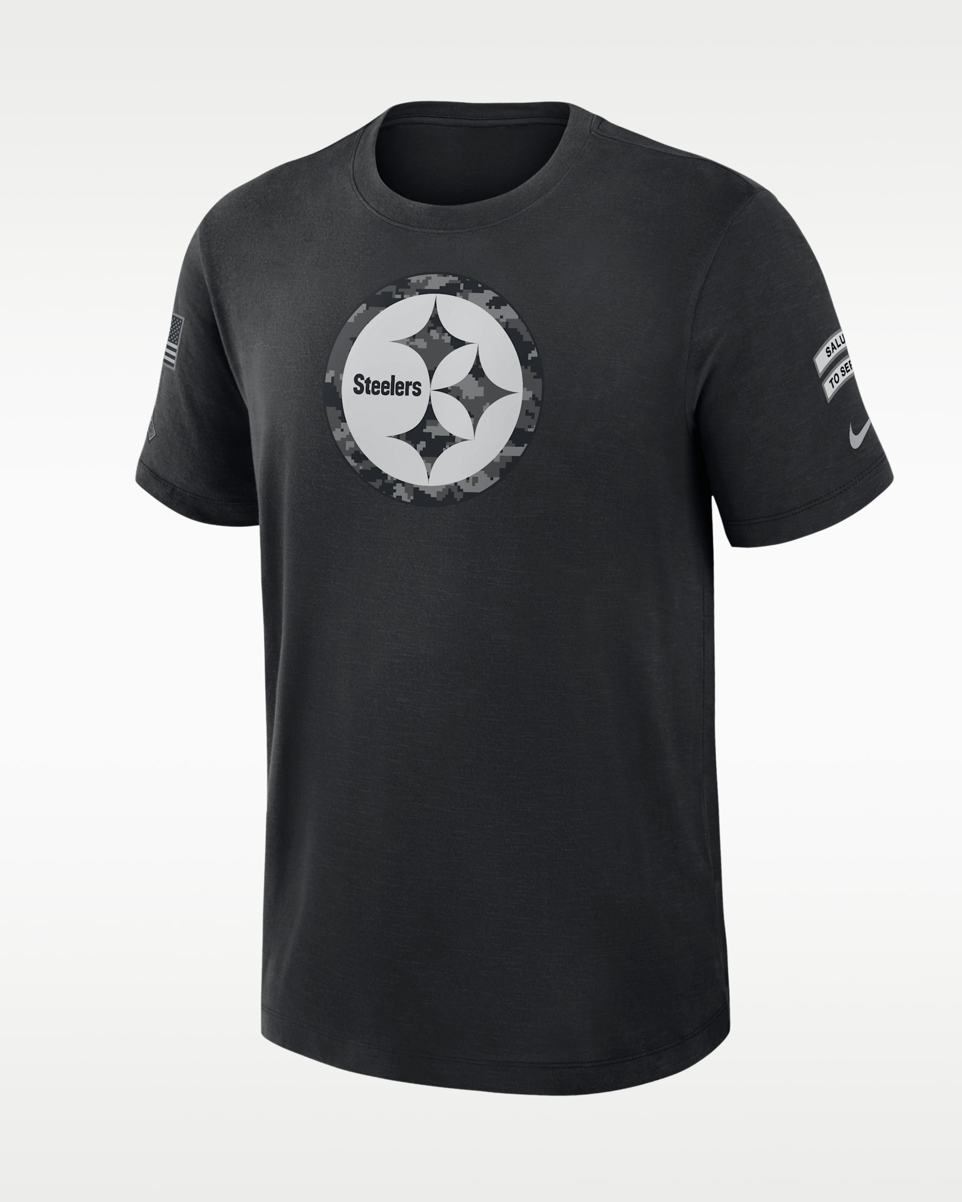 Playera Nike Dri-FIT de la NFL para hombre Pittsburgh Steelers Salute to Service Slub - Negro
