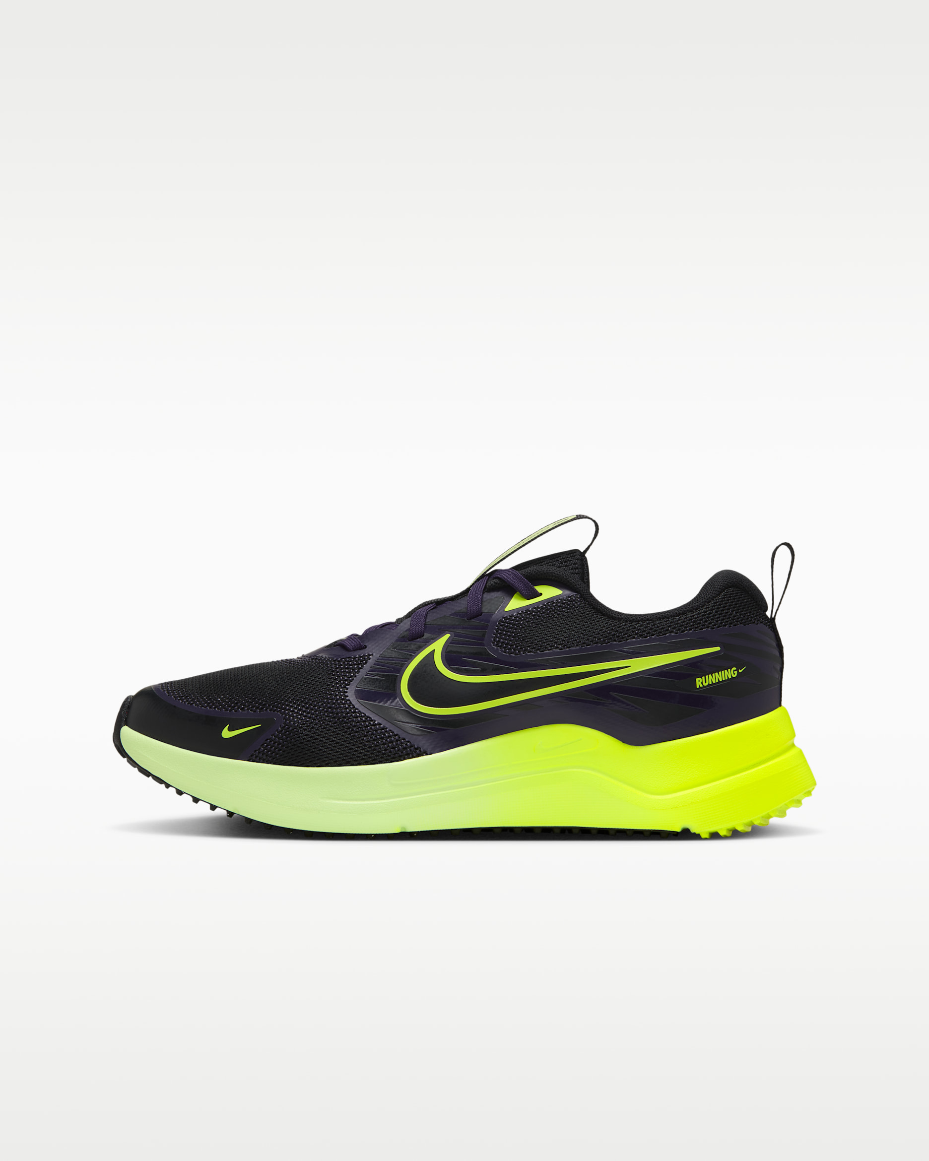 Nike Cosmic Runner Older Kids' Running Shoes - Black/Purple Dynasty/Barely Volt/Lemon Venom