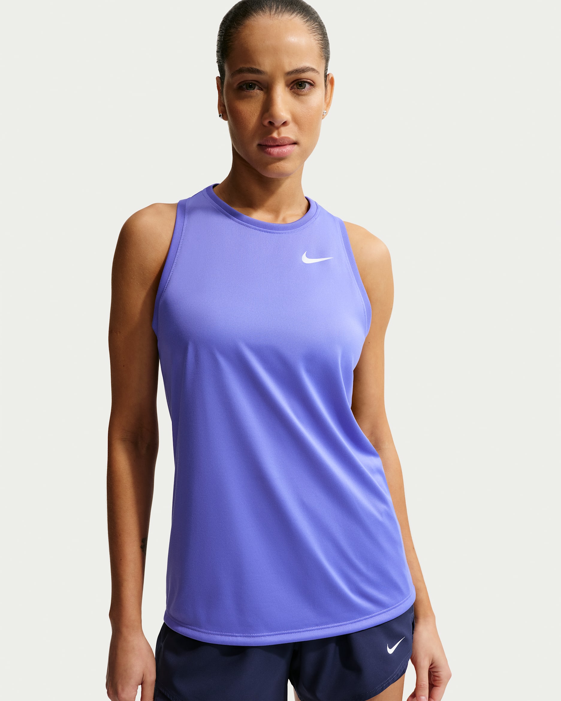 Camiseta de tirantes de entrenamiento para mujer Nike Dri-FIT - Zafiro/Blanco