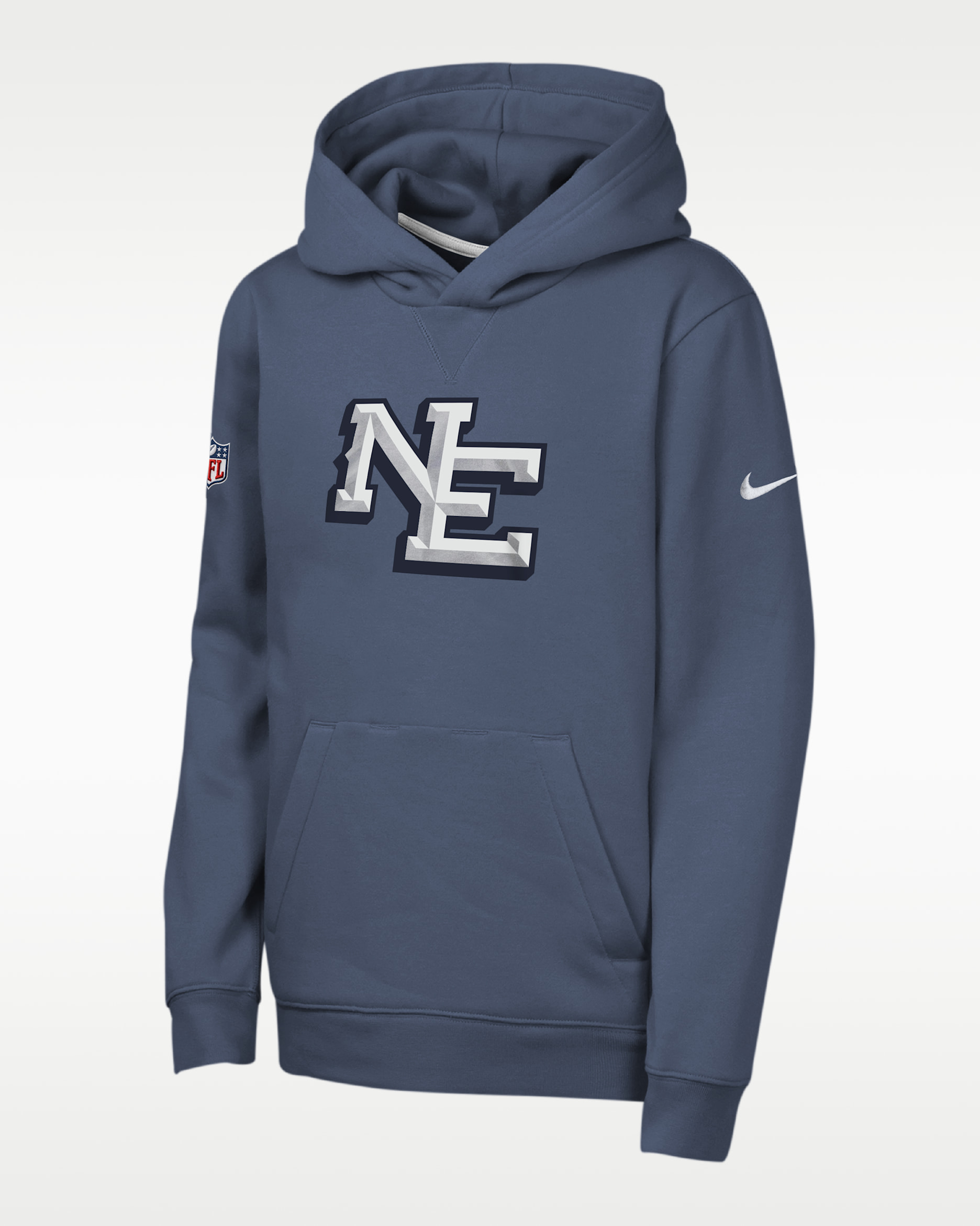 New England Patriots Rivalries Collection Sideline Club Big Kids' Nike NFL Pullover Hoodie - Blue