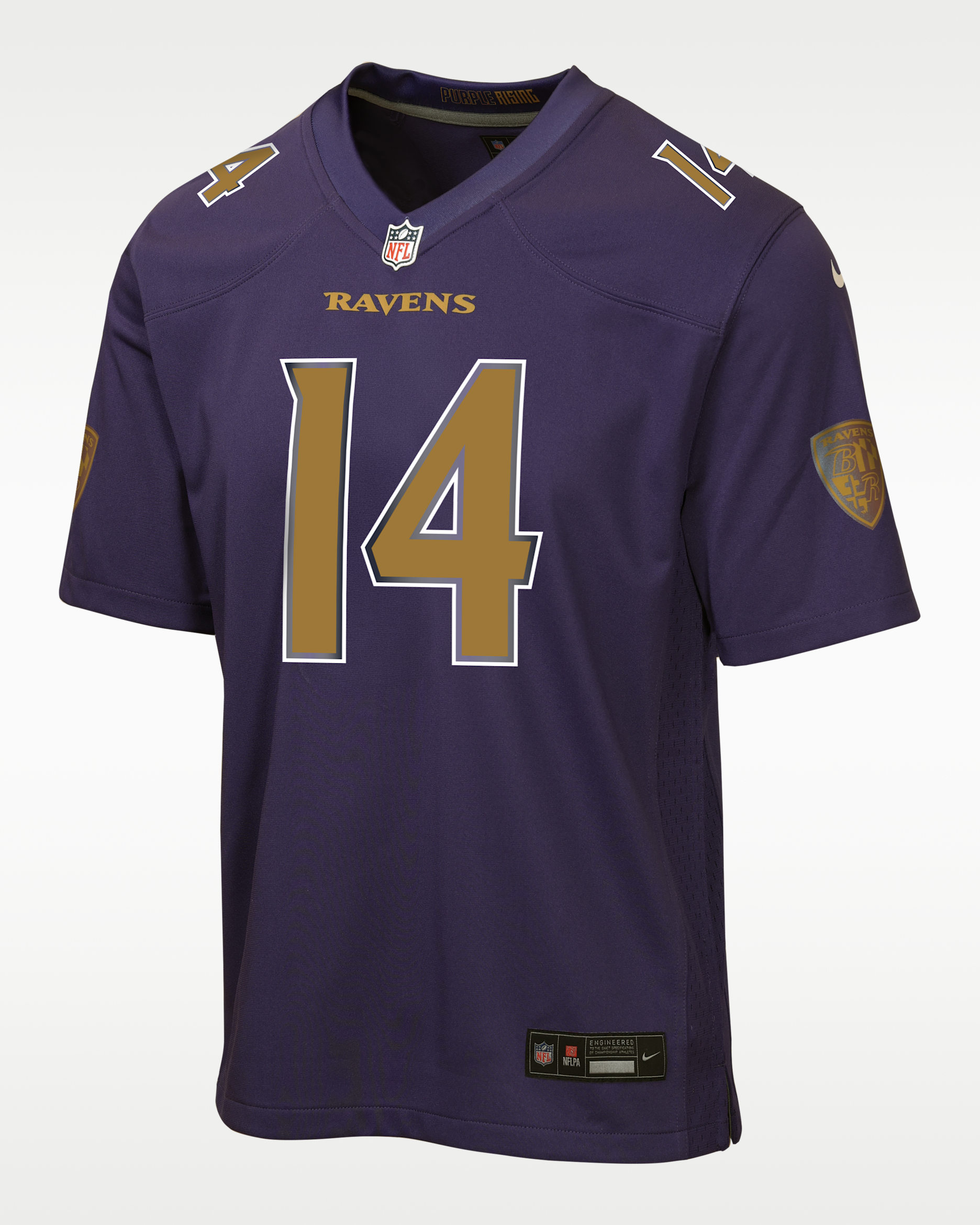 Kyle Hamilton Baltimore Ravens Big Kids' Game Jersey - Purple