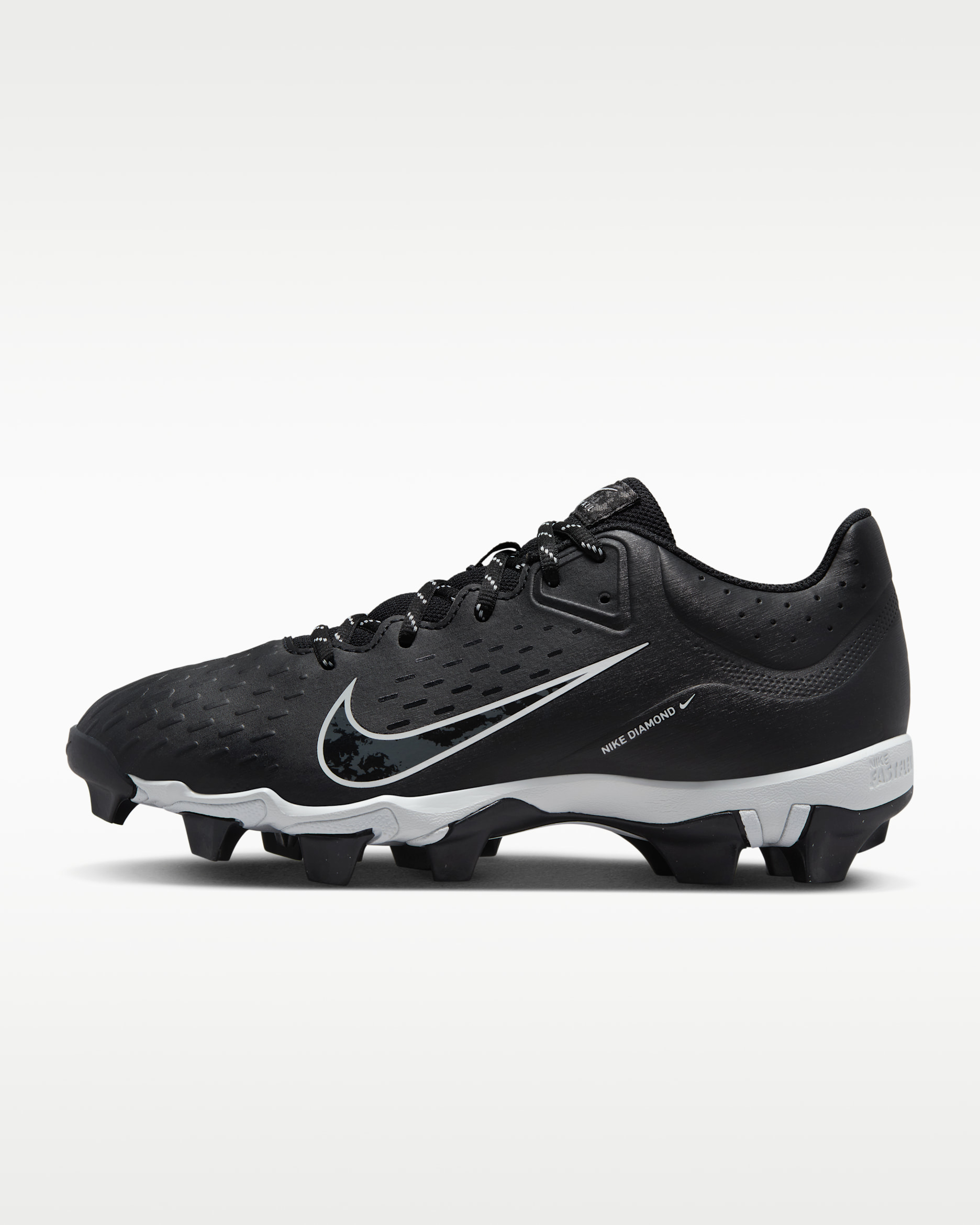 Nike Hyperdiamond 4 Keystone Women's Softball Cleats - Black/Pure Platinum/Iron Grey