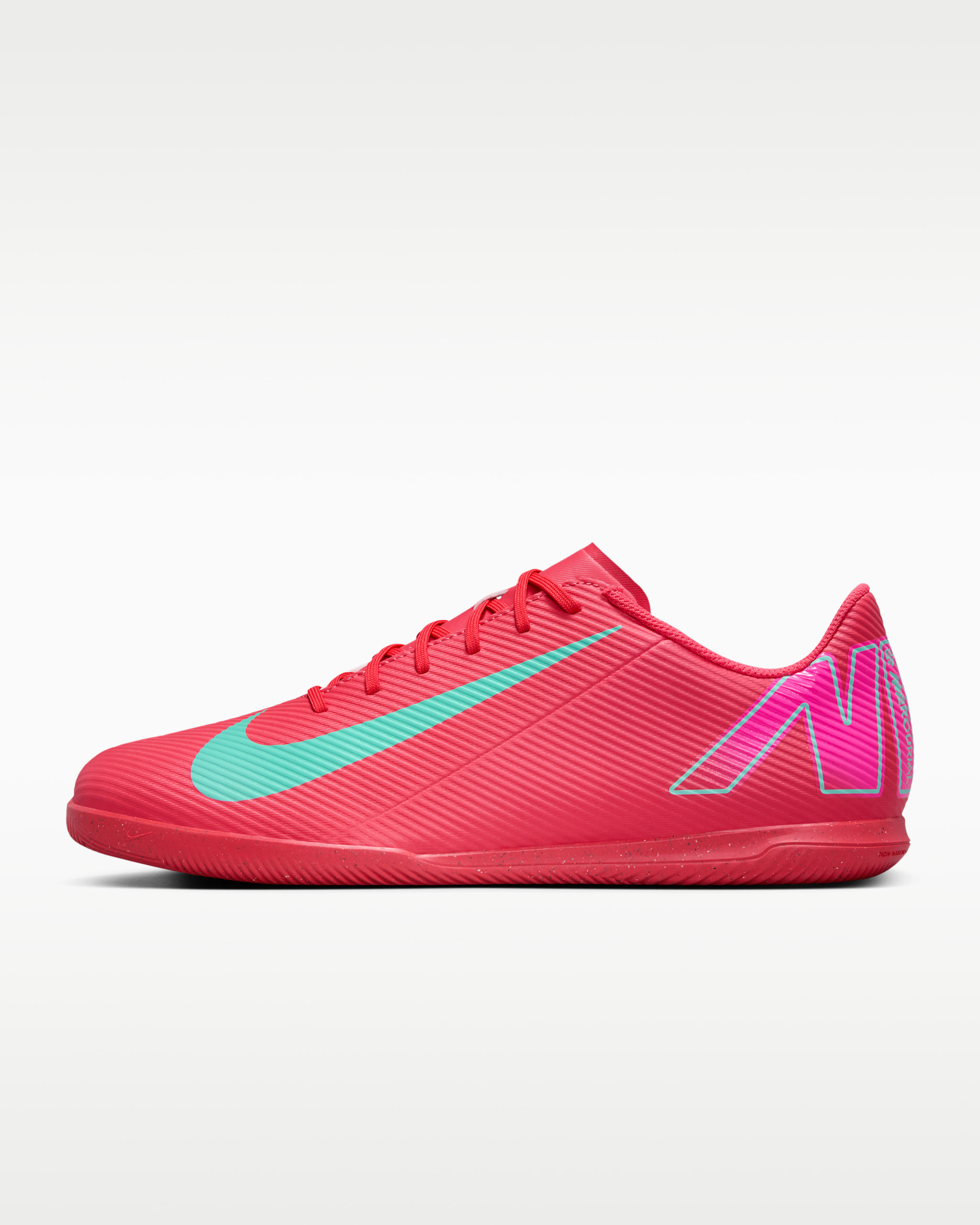 Nike Mercurial Vapor 16 Club Indoor Court Low-Top Football Shoes - Ember Glow/Aurora Green