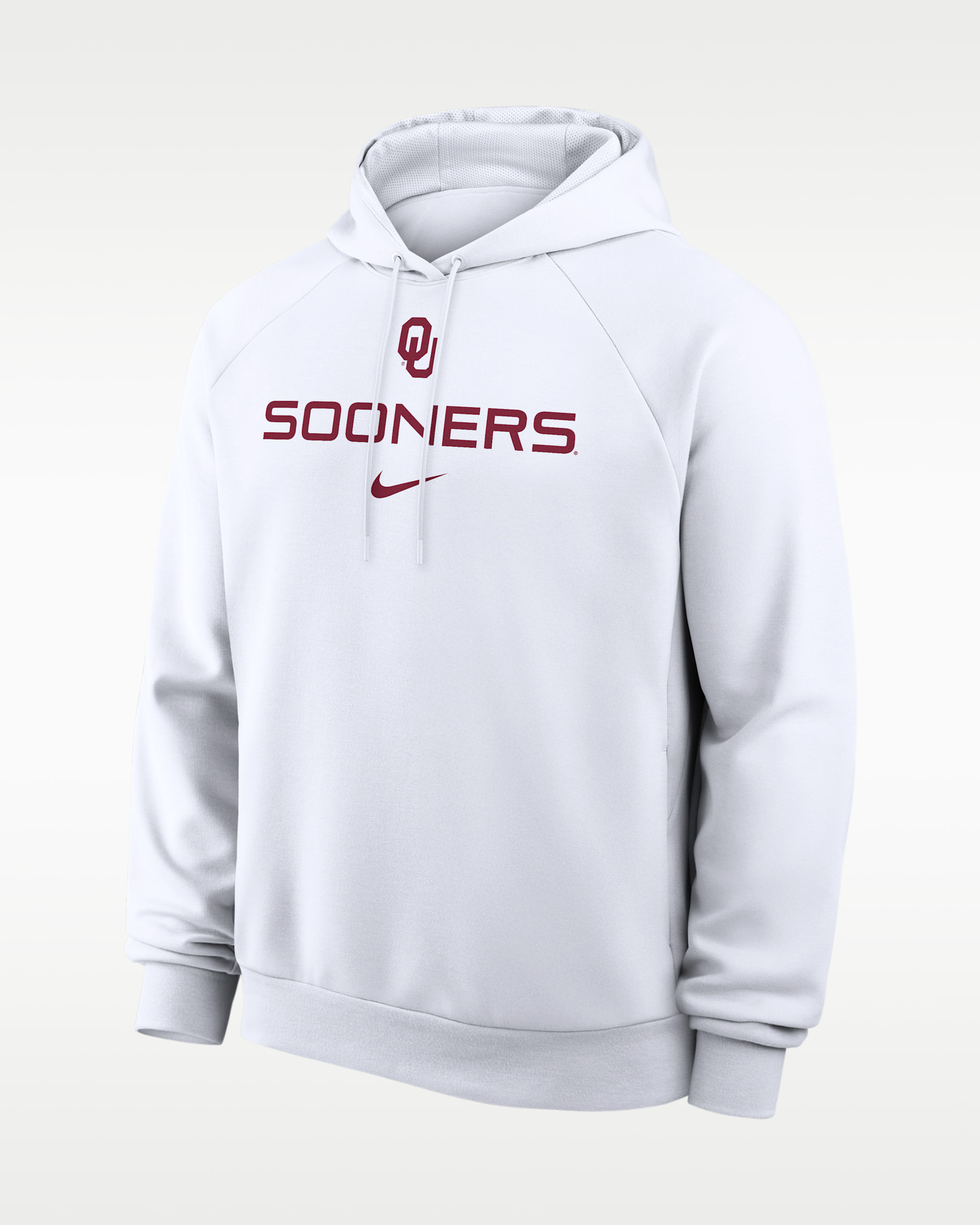 Oklahoma Premium Performance Men's Nike Dri-FIT College Pullover Hoodie - White