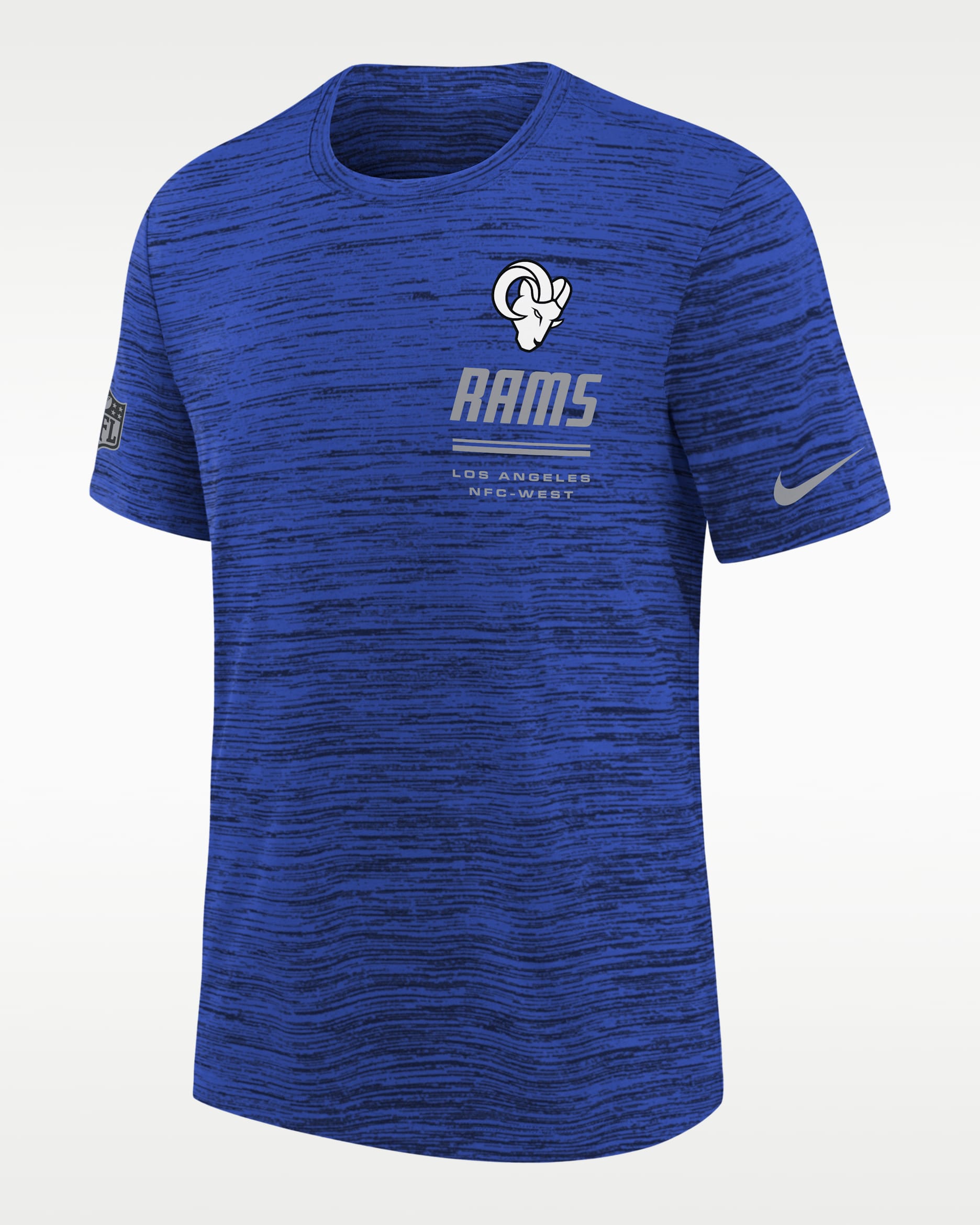 Playera Nike Dri-FIT de la NFL para niños talla grande Los Angeles Rams Sideline Team Issue Velocity - Royal