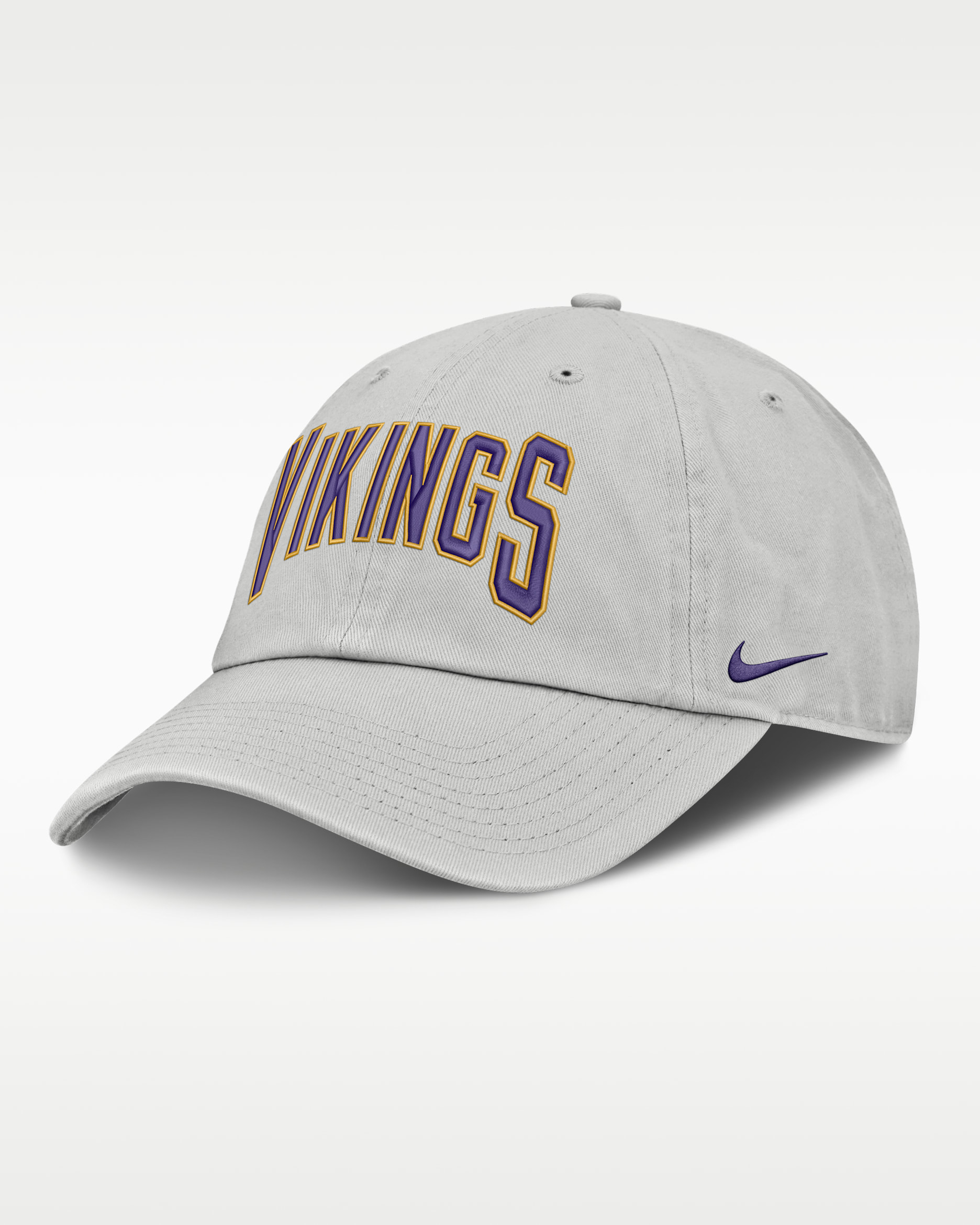 Minnesota Vikings Primetime Club Arched Men's Nike NFL Adjustable Hat - Grey