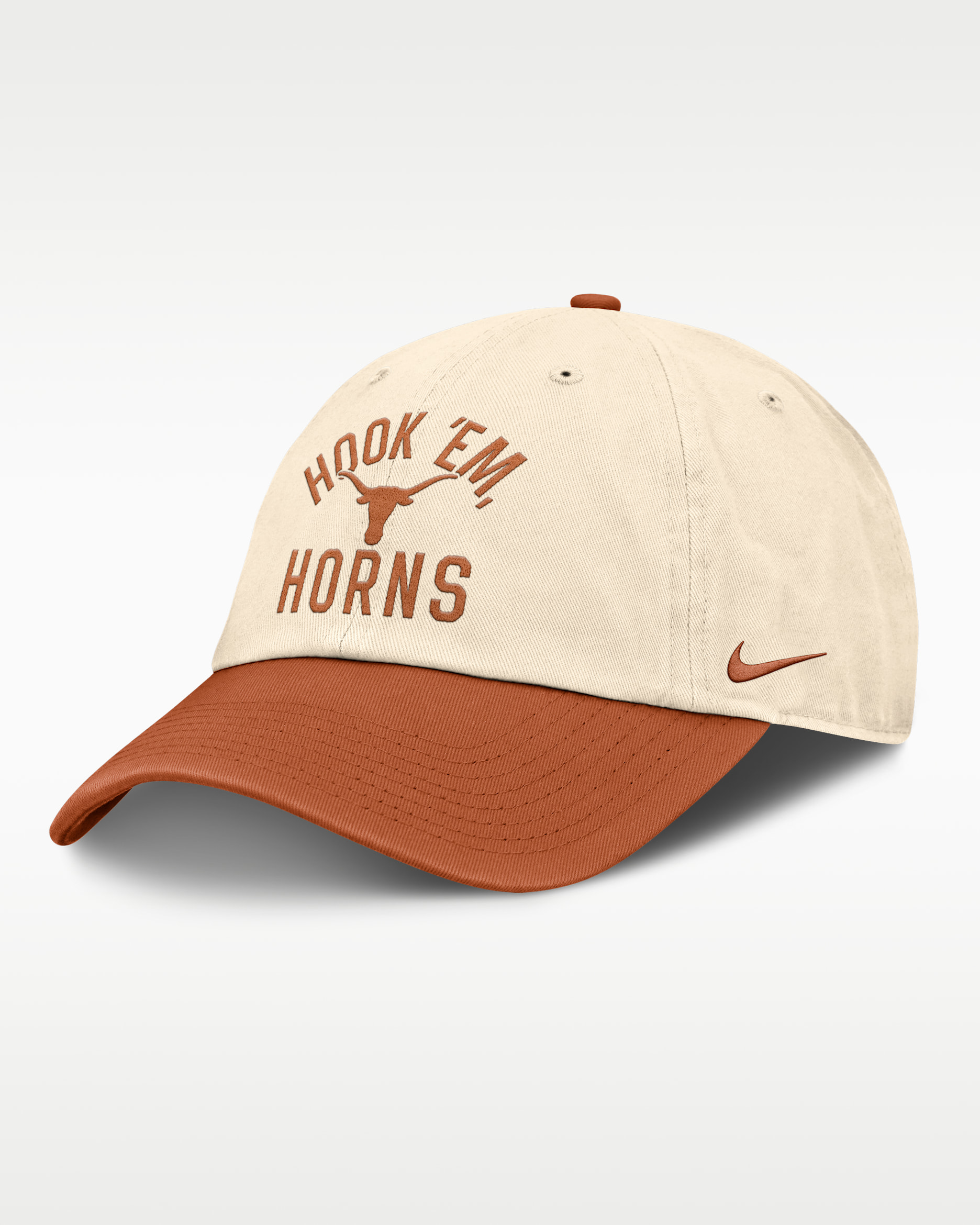 Texas Primetime 2-Tone Club Men's Nike College Adjustable Hat - Natural
