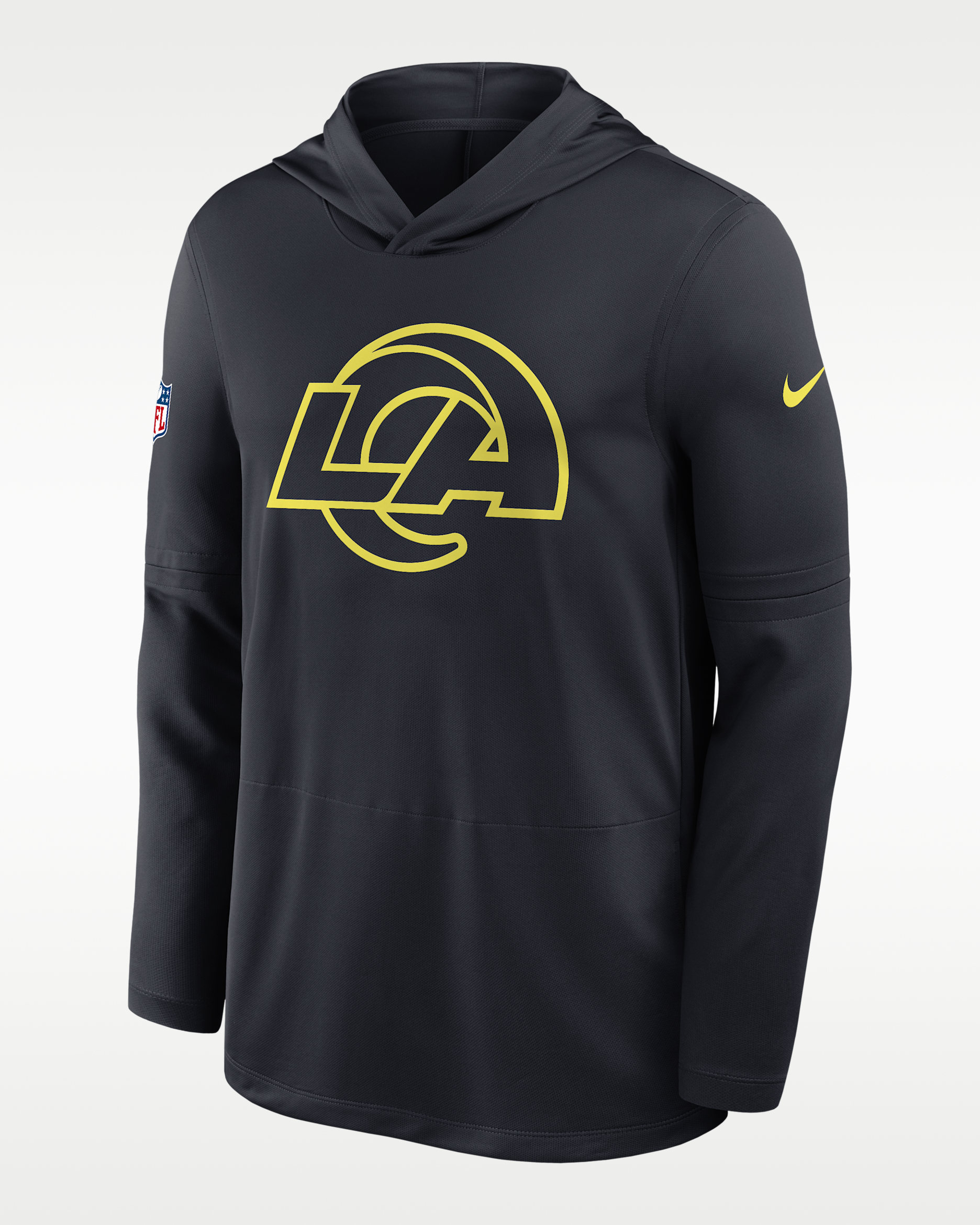Los Angeles Rams Rivalries Collection Sideline Men's Nike Dri-FIT NFL Long-Sleeve Hooded Top - Navy