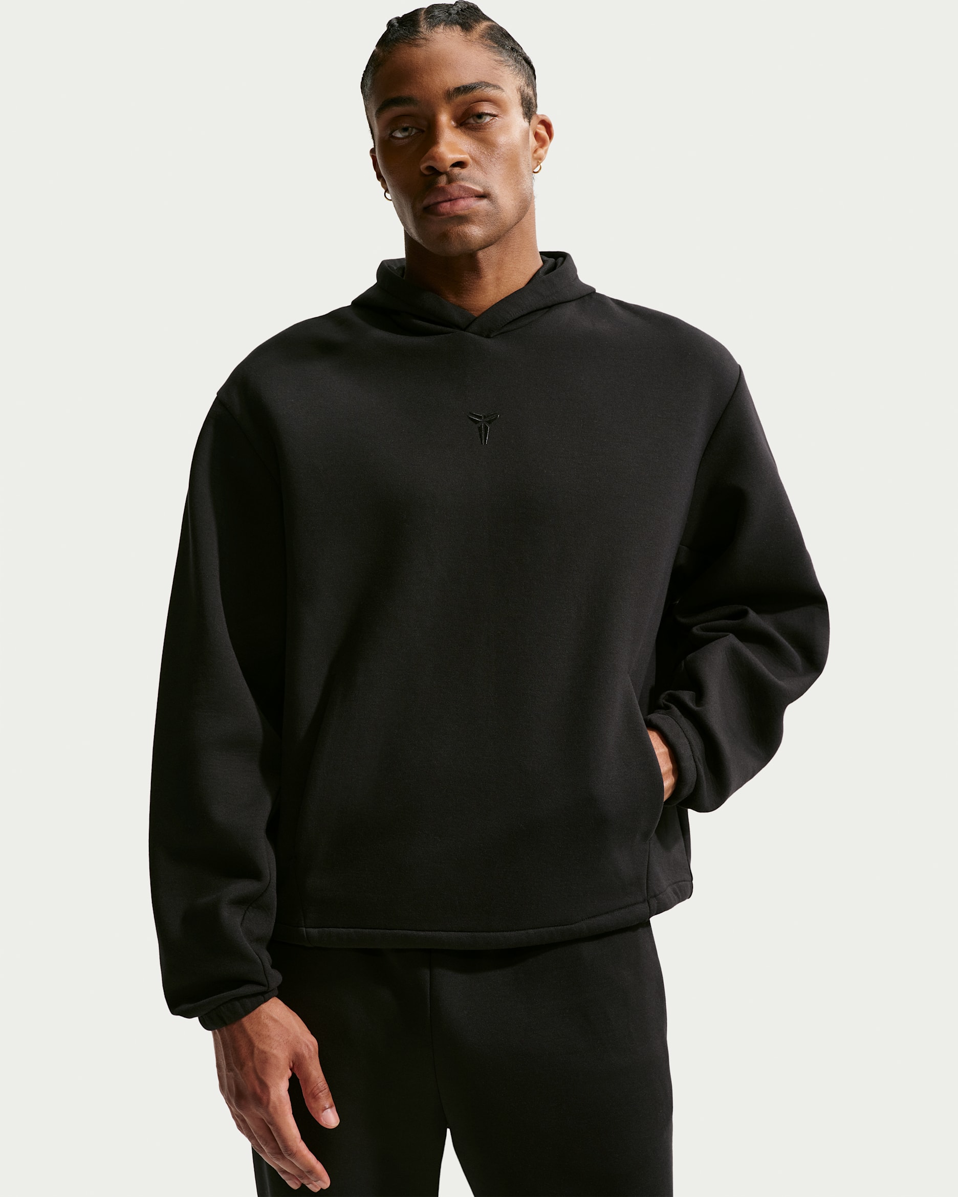 Kobe Men's Nike Dri-FIT Pullover Basketball Hoodie - Black/Black