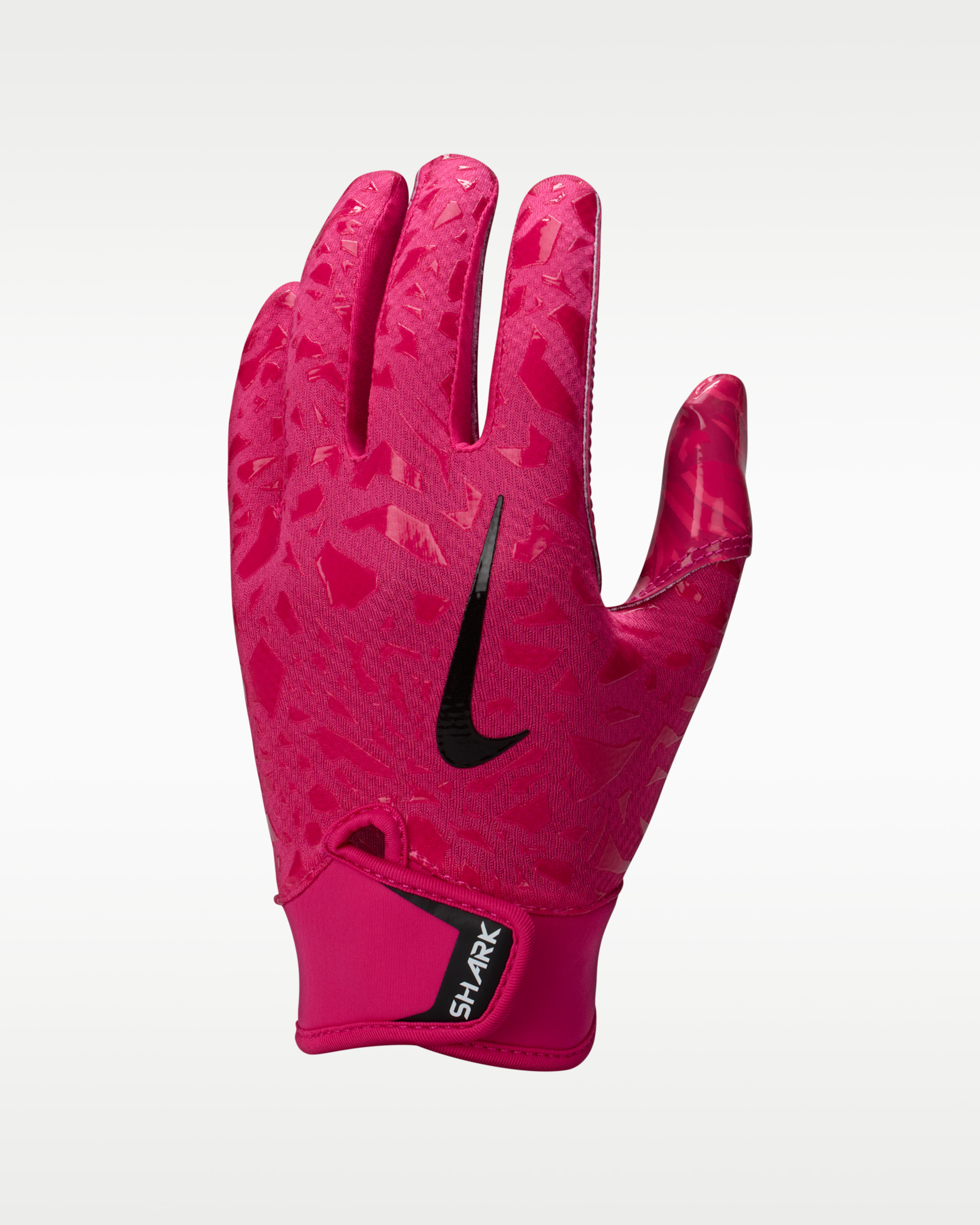 Guantes de fútbol americano para niños talla grande (1 par) Nike Shark 2.0 - Rosa vivo/Rosa vivo/Negro