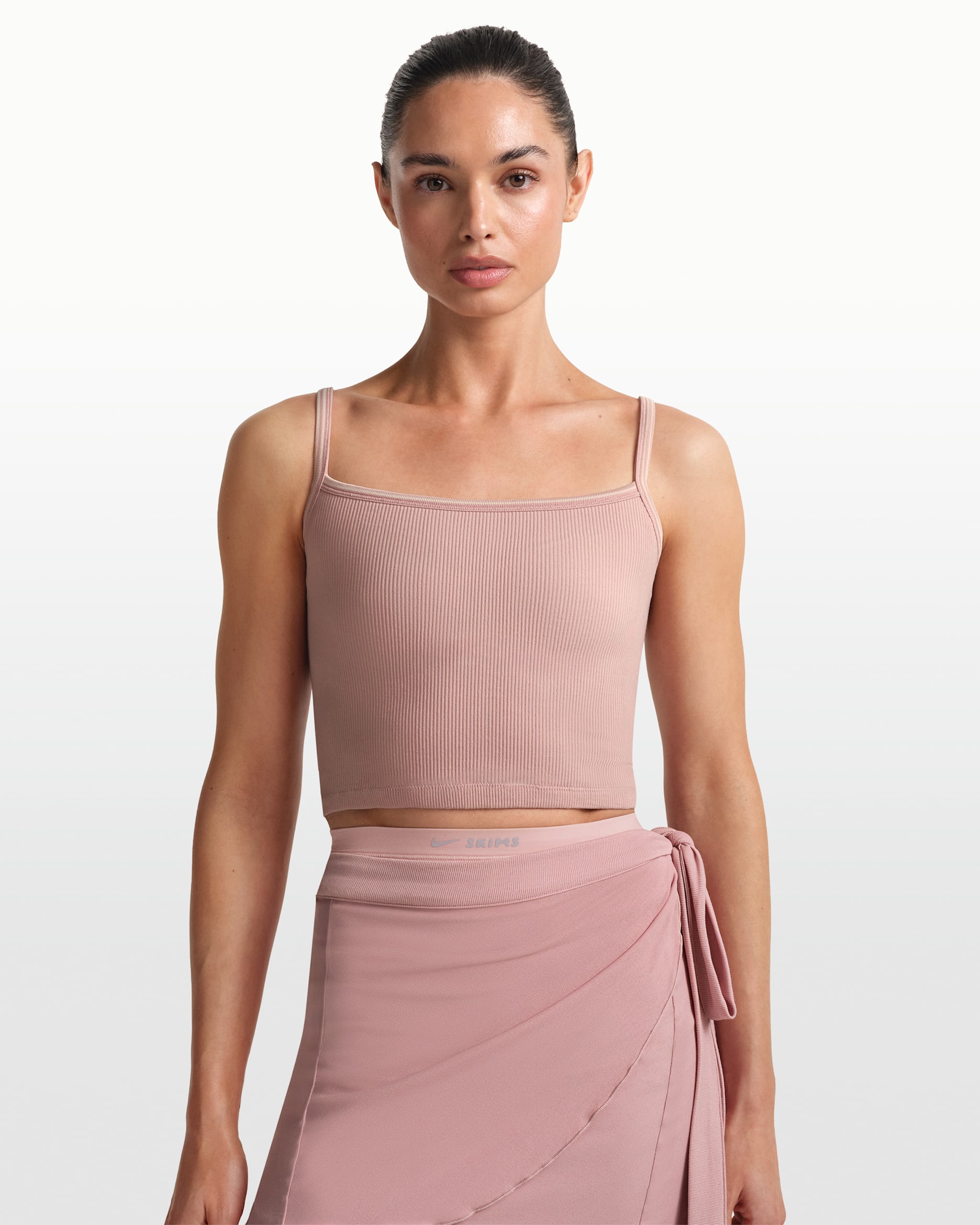 NikeSKIMS Ribbed Seamless Women's Cami Tank Top - NSKM HIMALAYAN/NSKM ECRU