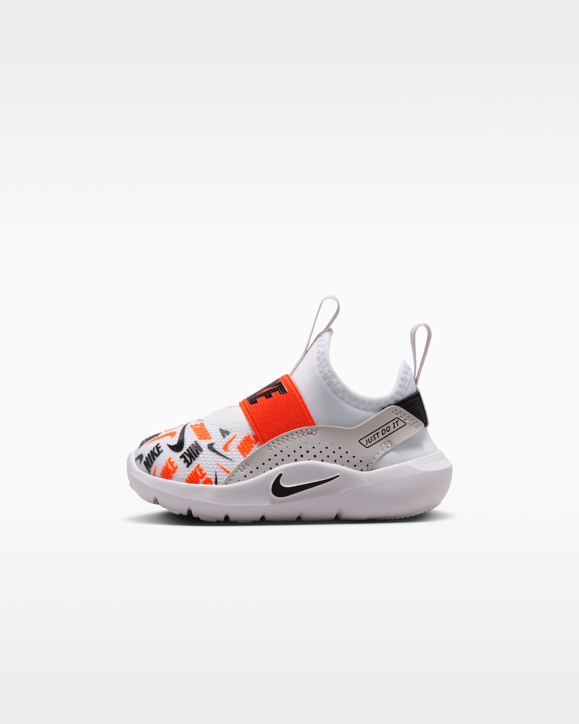 Nike Flex Runner 4 Baby/Toddler Shoes - White/Safety Orange/Vast Grey/Black