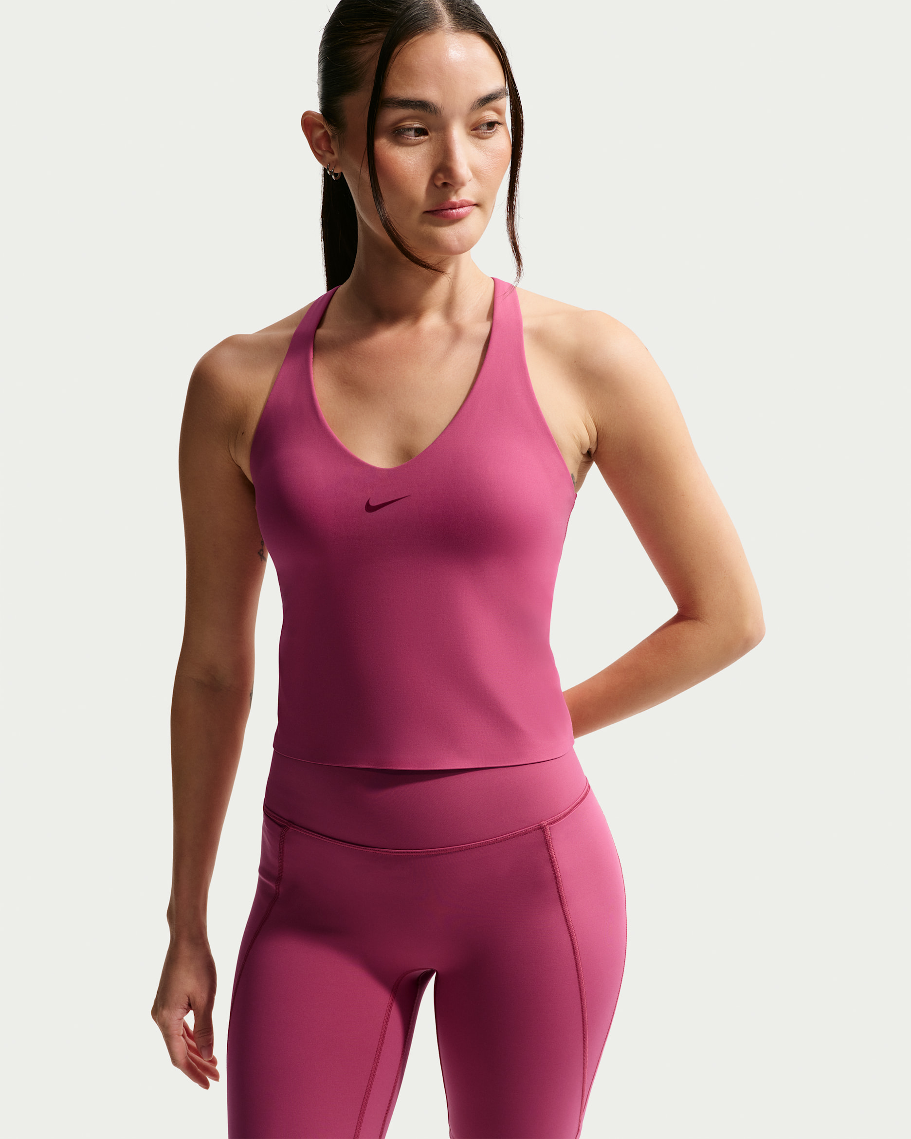 Nike Universa Women's Medium-Support Padded Sports Bra Tank - Sweet Beet/Deep Garnet/Rush Maroon