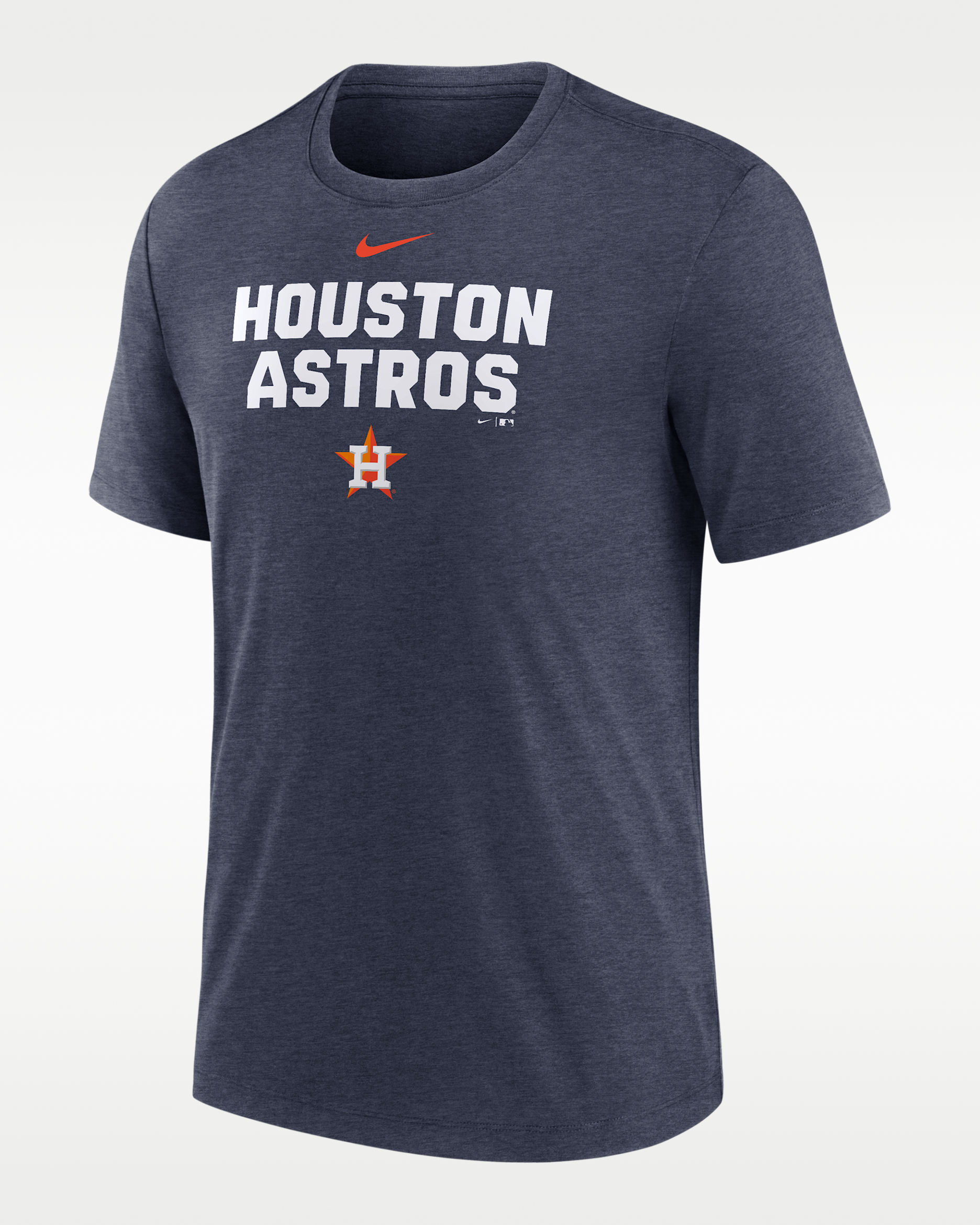 Houston Astros Stacked Men's Nike MLB T-Shirt - Navy Heather