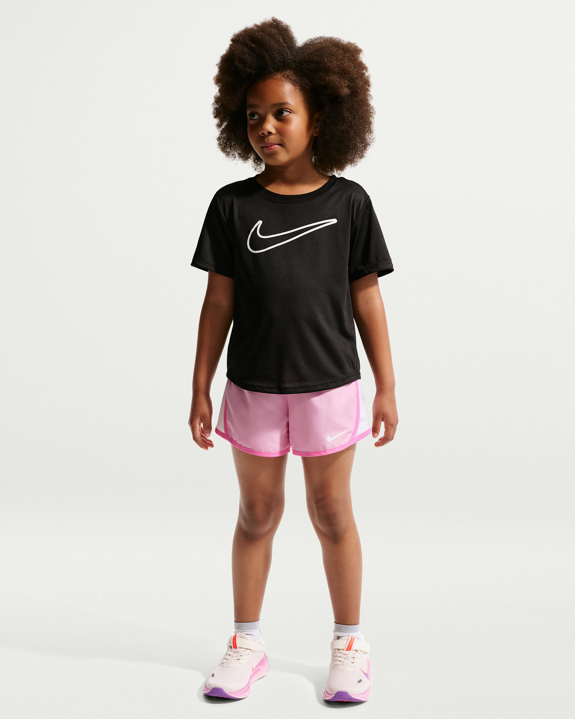 Shorts Dri-FIT Tempo para niños talla pequeña Nike - Rosa amanecer