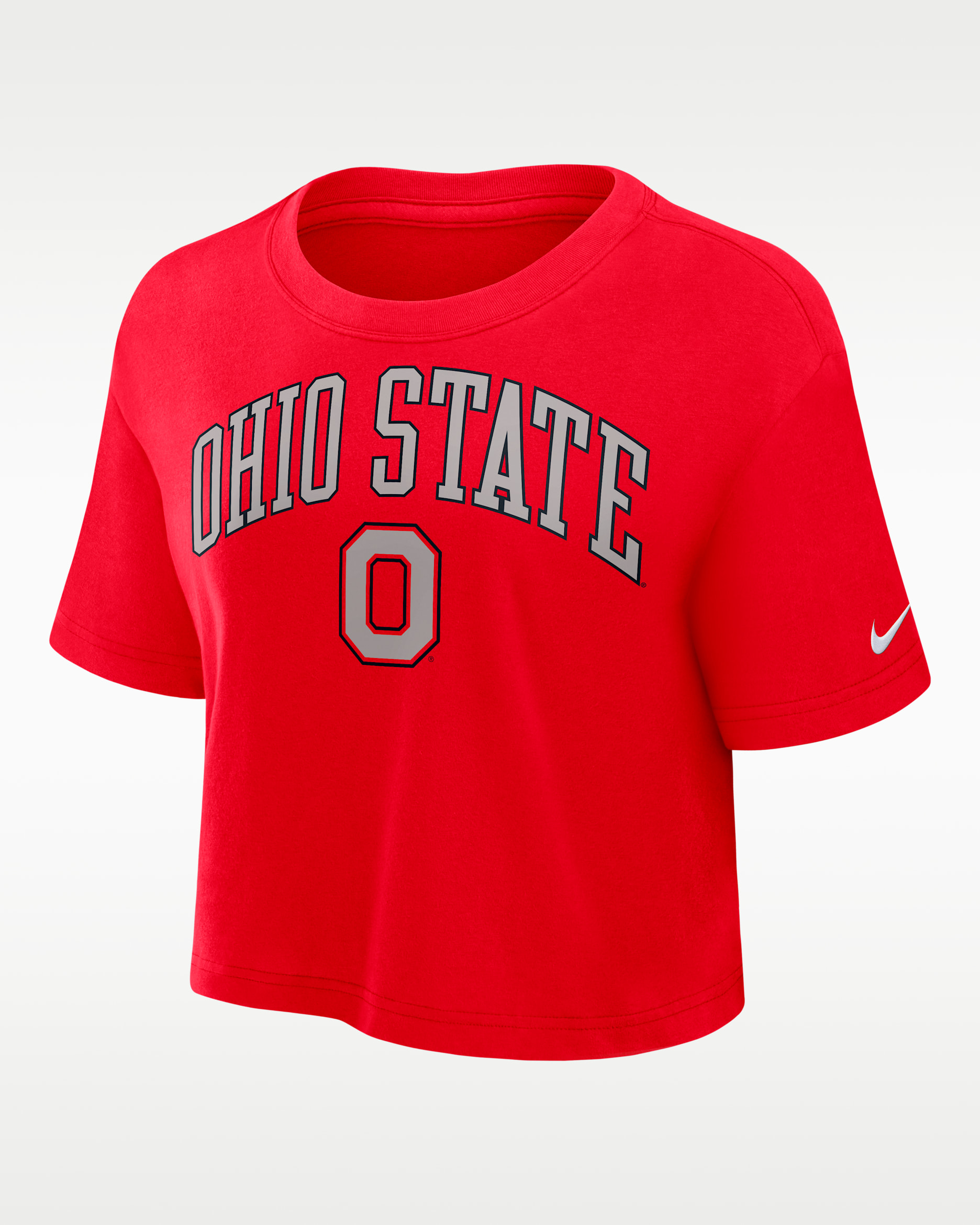 Ohio State Athletic Prep Arch Women's Nike Dri-FIT College Cropped T-Shirt - Red