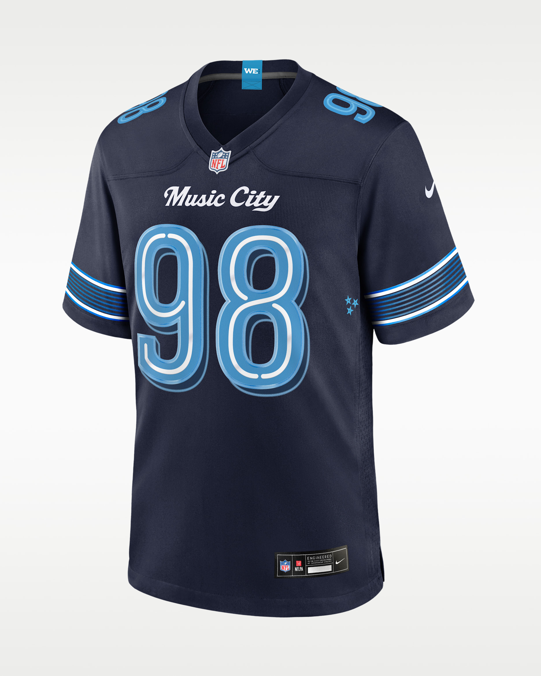 Jeffery Simmons Tennessee Titans Rivalries Collection Men's Nike NFL Game Jersey - College Navy