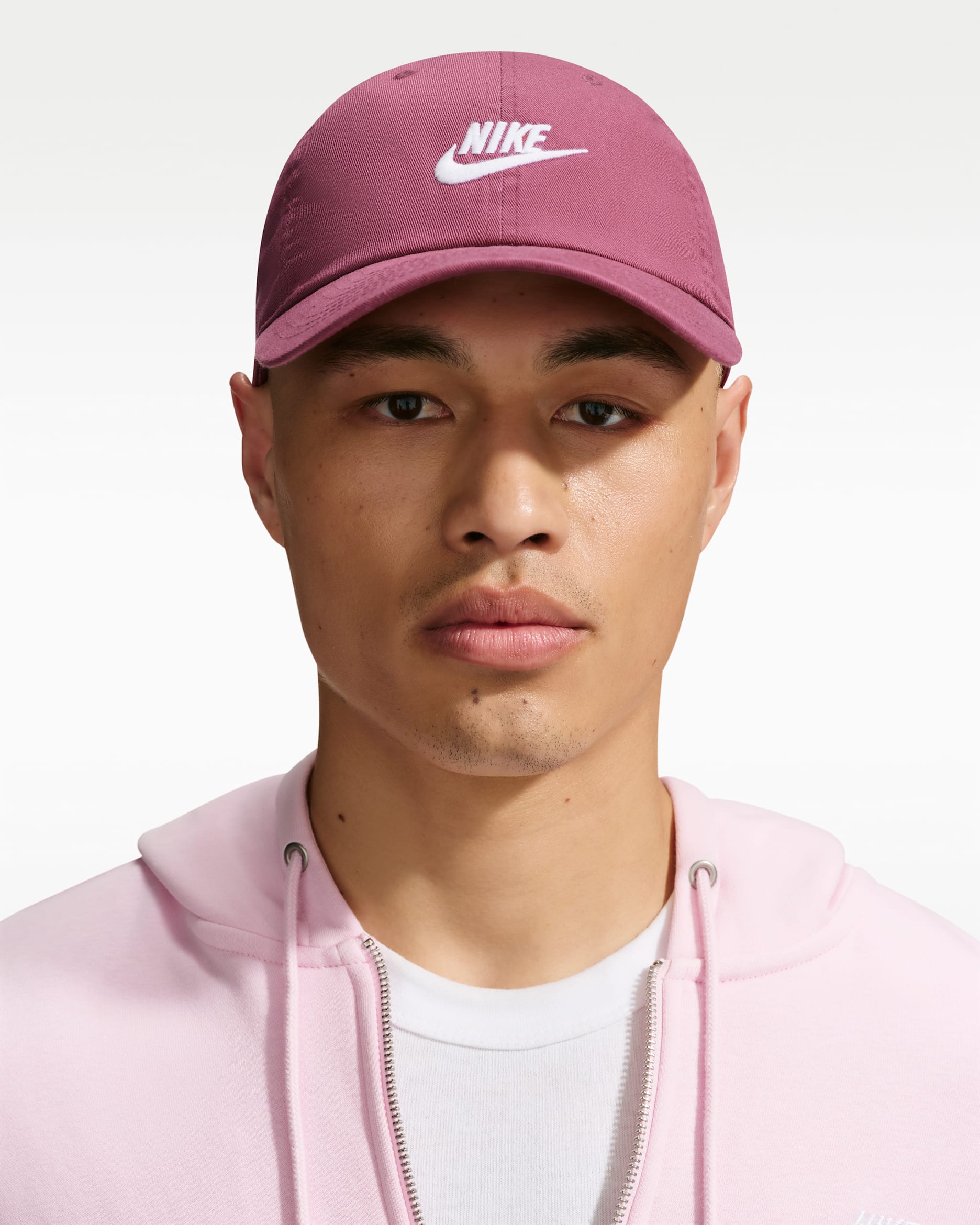 Nike Club Unstructured Futura Wash Cap - Pink Smoke/White