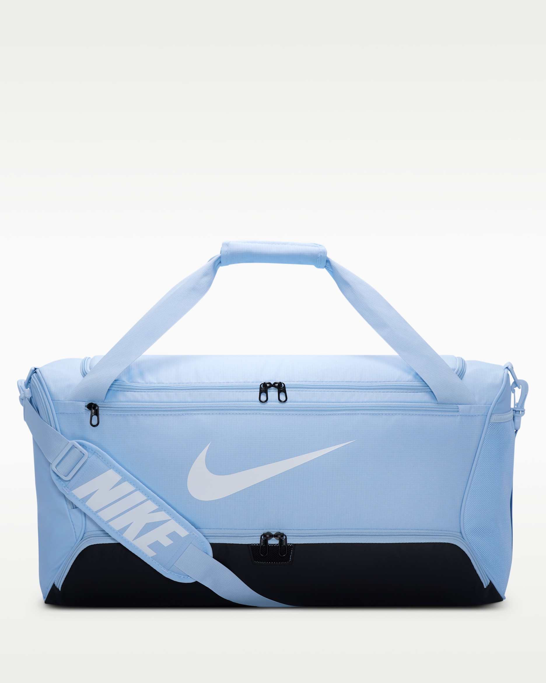Nike Brasilia 9.5 Training Duffel Bag (Medium, 60L) - Celestine Blue/Black/White