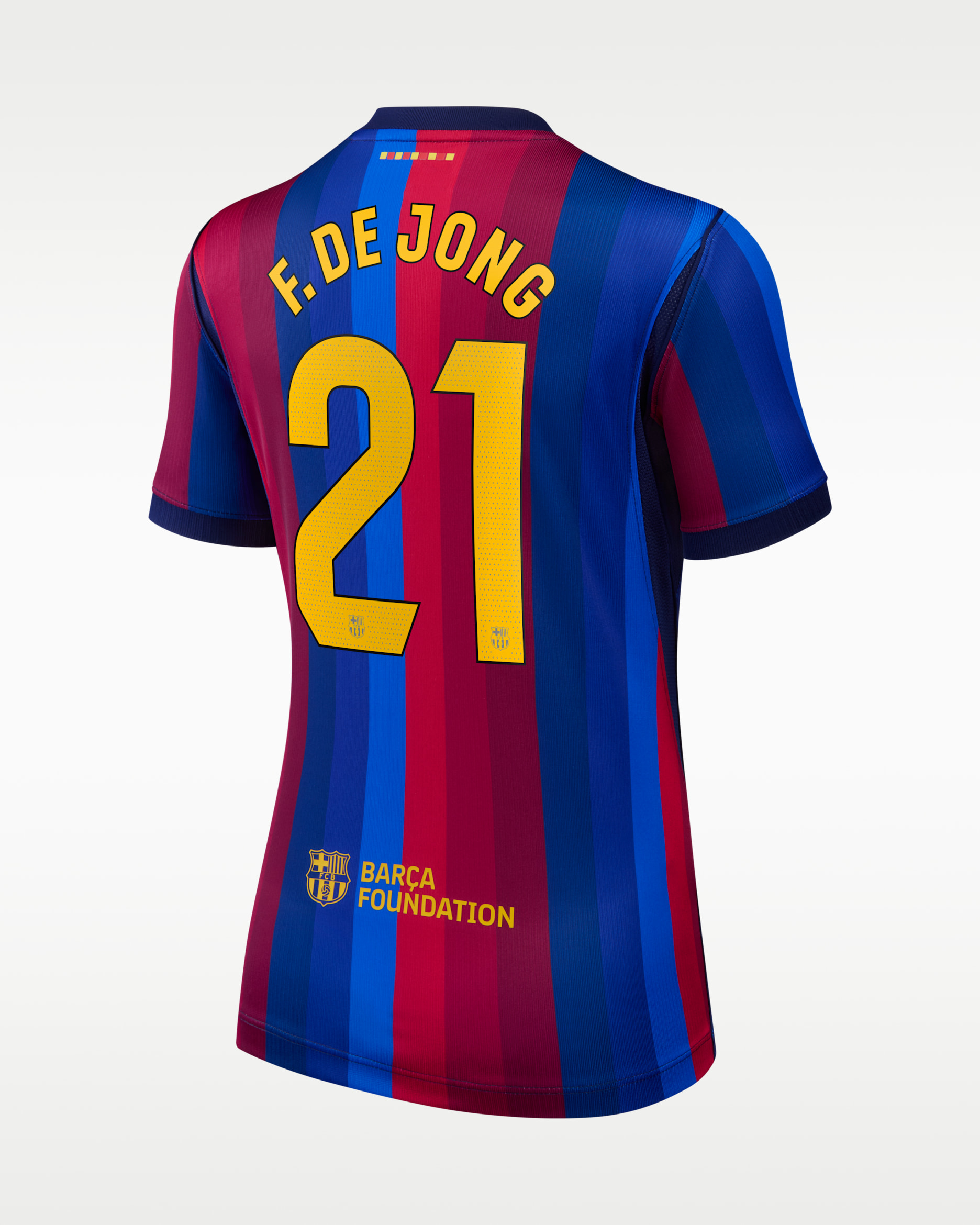 Frenkie de Jong Barcelona 2026/27 Stadium Home Women's Nike Dri-FIT Soccer Jersey - Red