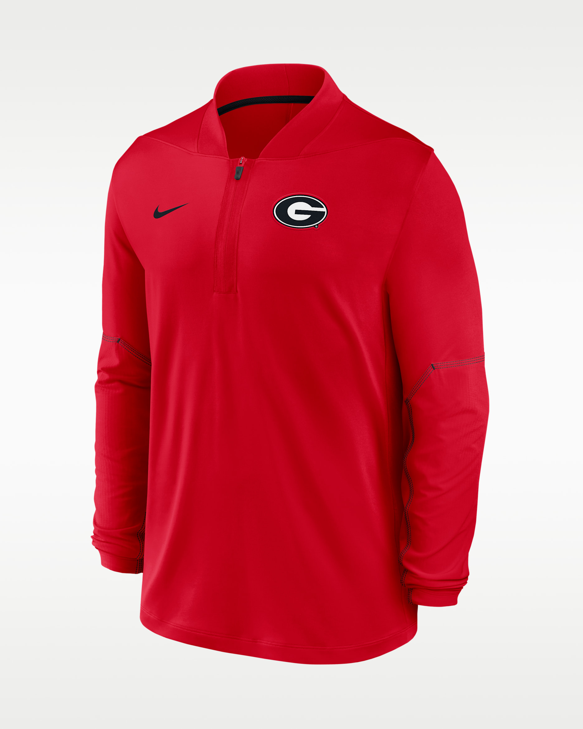 Georgia Sideline Men's Nike Dri-FIT College 1/2-Zip Top - University Red/Black