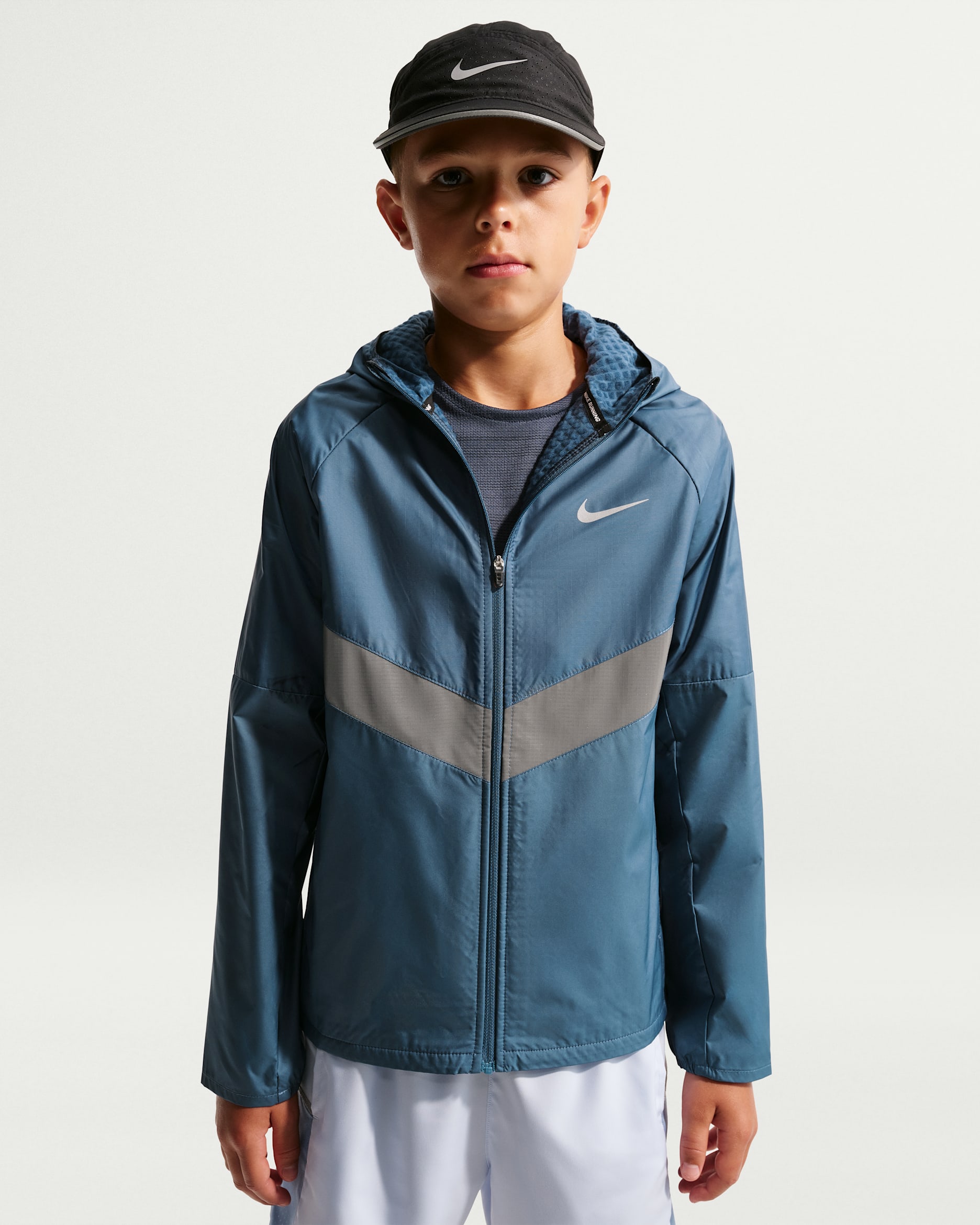 Nike Miler Big Kids' (Boys') Therma-FIT Water-Repellent Winterized Jacket - New Slate/Black