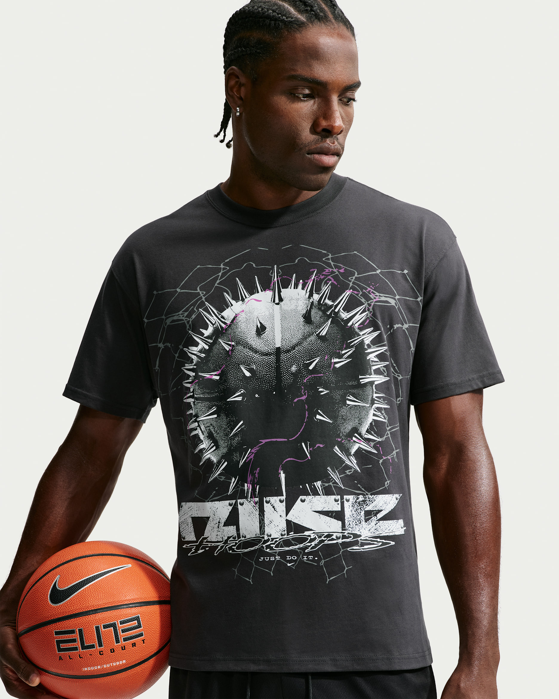 Nike Basketball-T-shirt til mænd - Off Noir