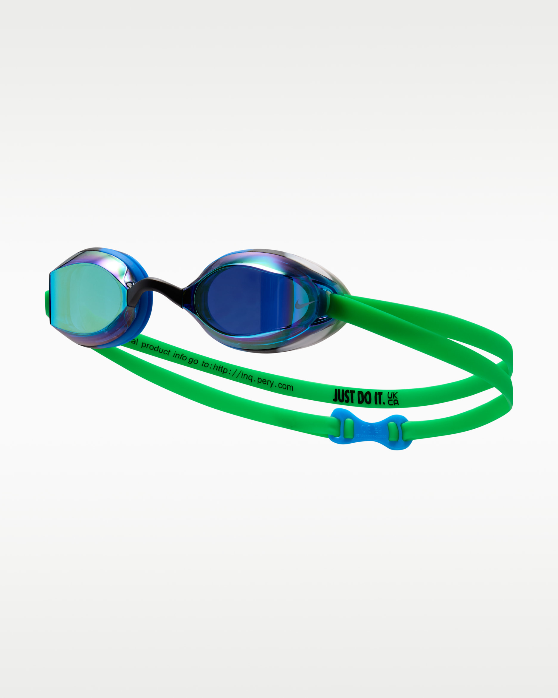 Goggles espejados para niños talla grande Nike Swim Legacy - Oro/Azul medio/Blanco