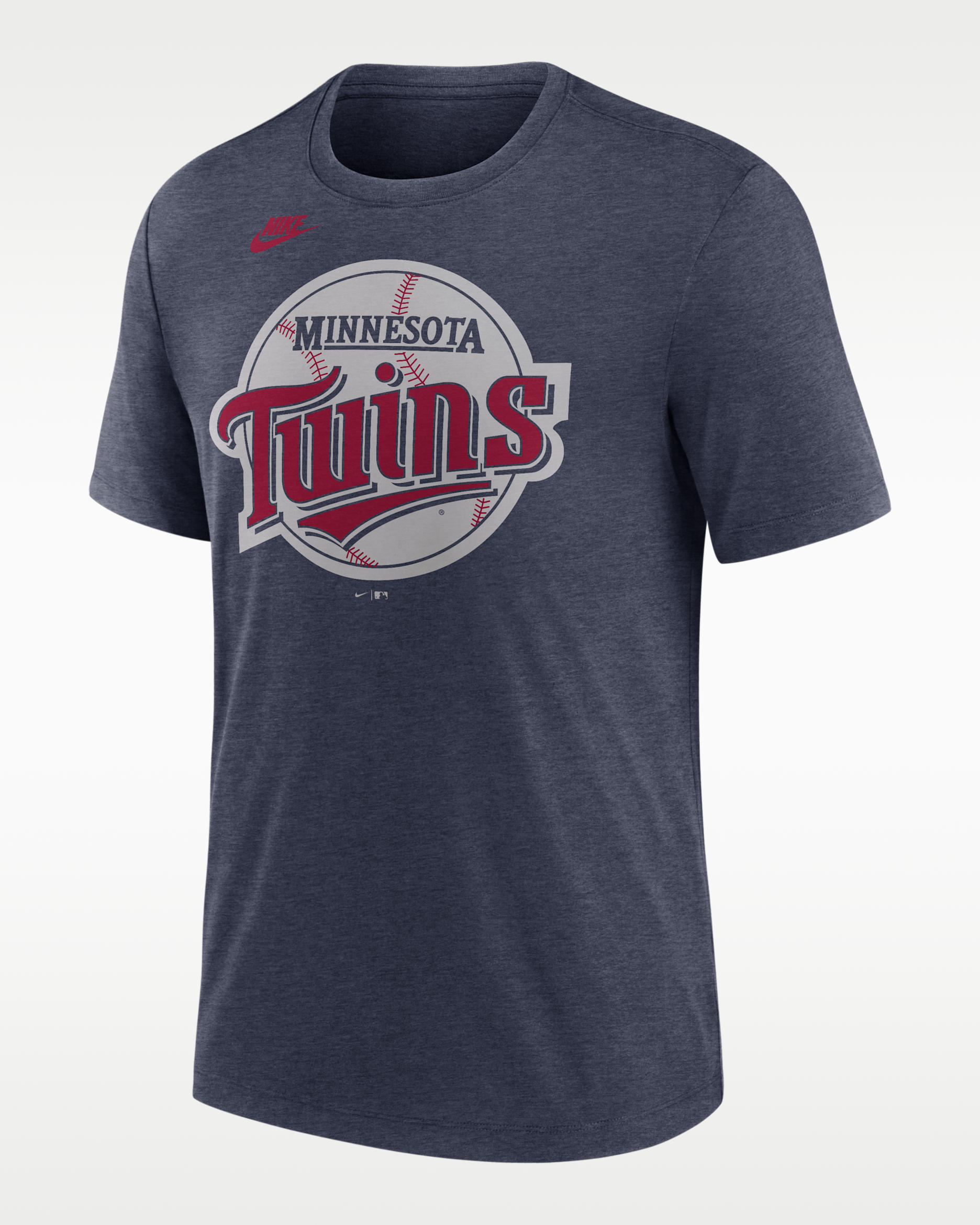 Minnesota Twins Cooperstown Logo Men's Nike MLB T-Shirt - Navy Heather