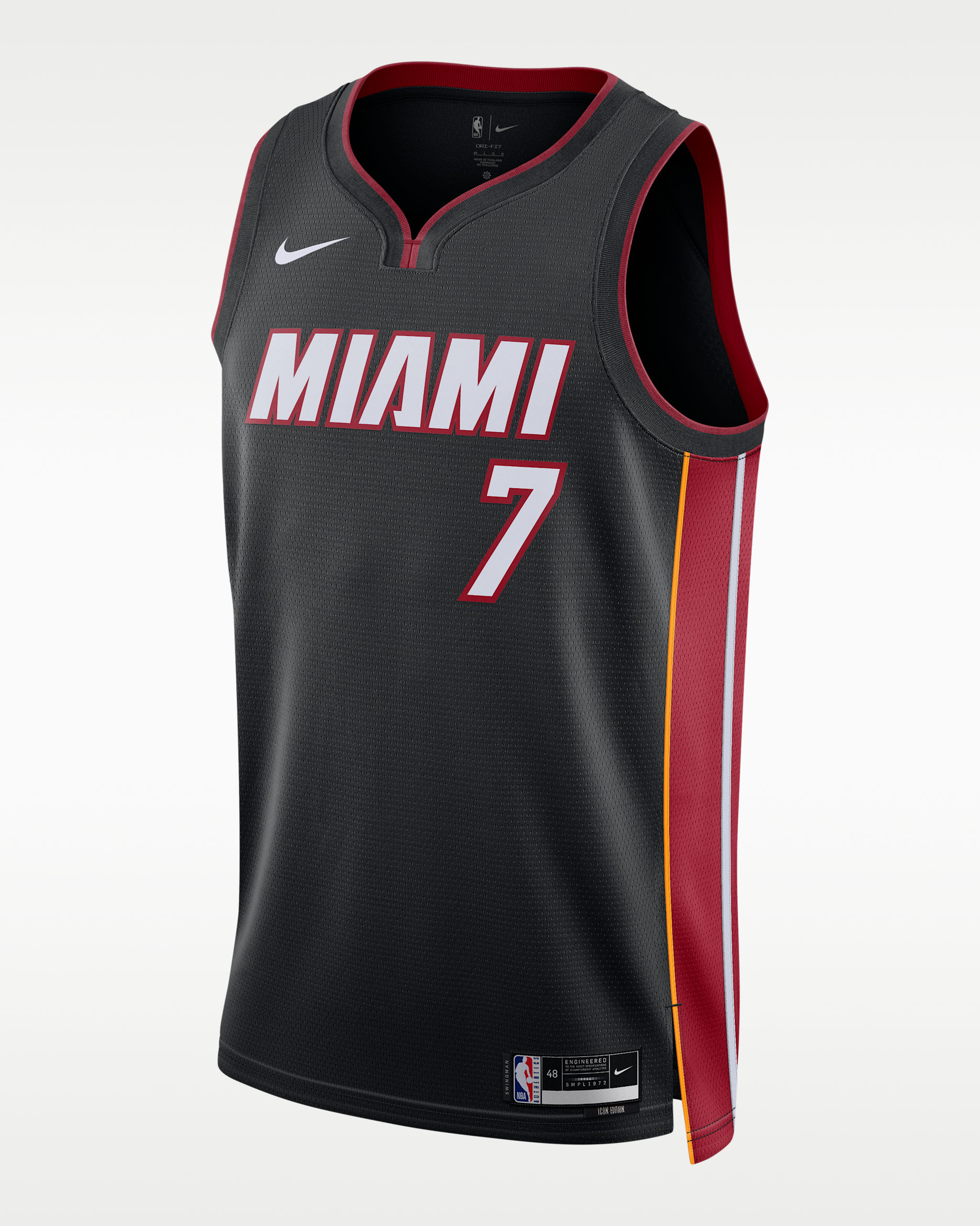 Jersey Nike Dri-FIT de la NBA Swingman para hombre Miami Heat Icon Edition - Negro