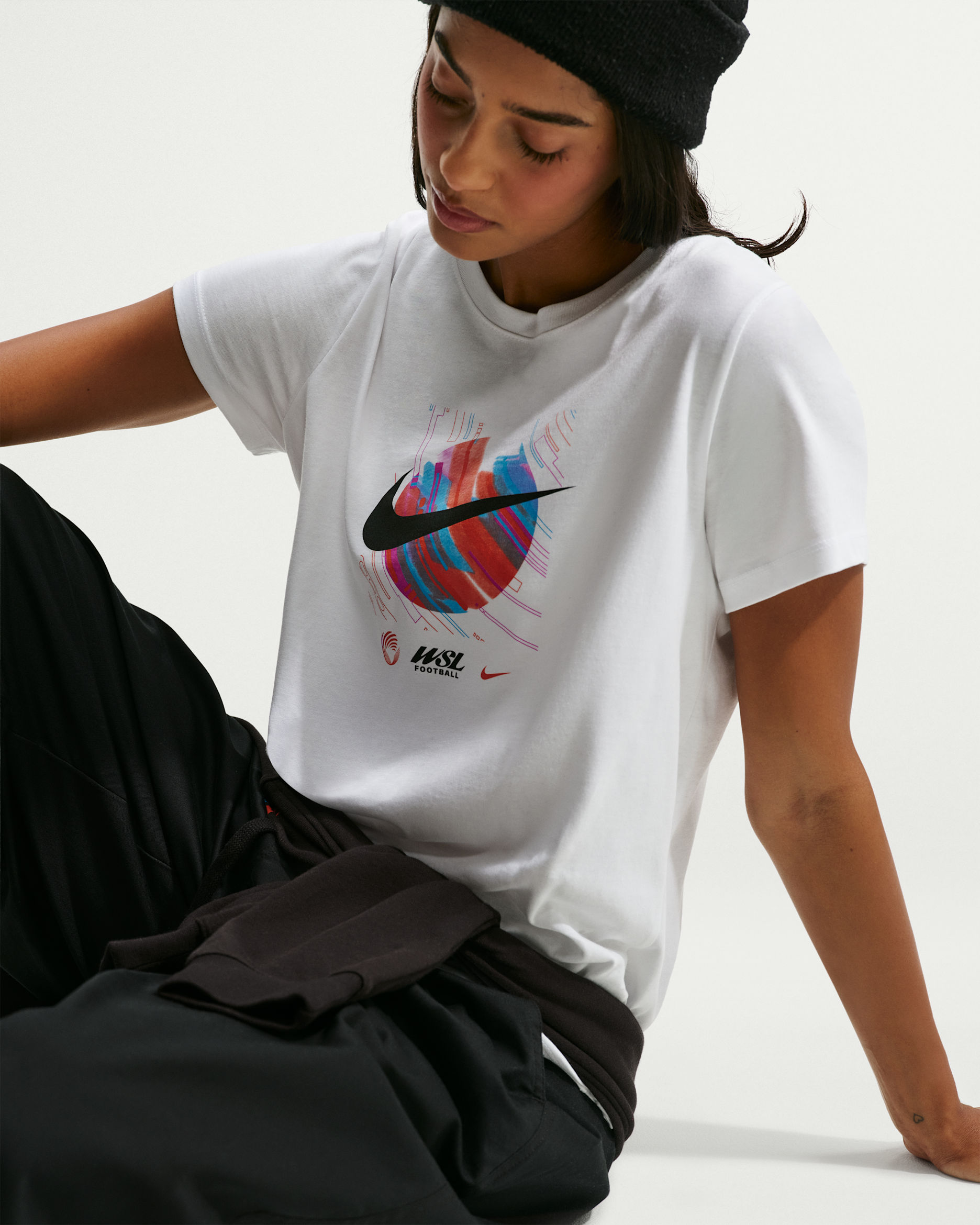 Kortærmet WSL Nike-T-shirt i bomuld til kvinder Kortærmet Nike-T-shirt i bomuld til kvinder - hvid
