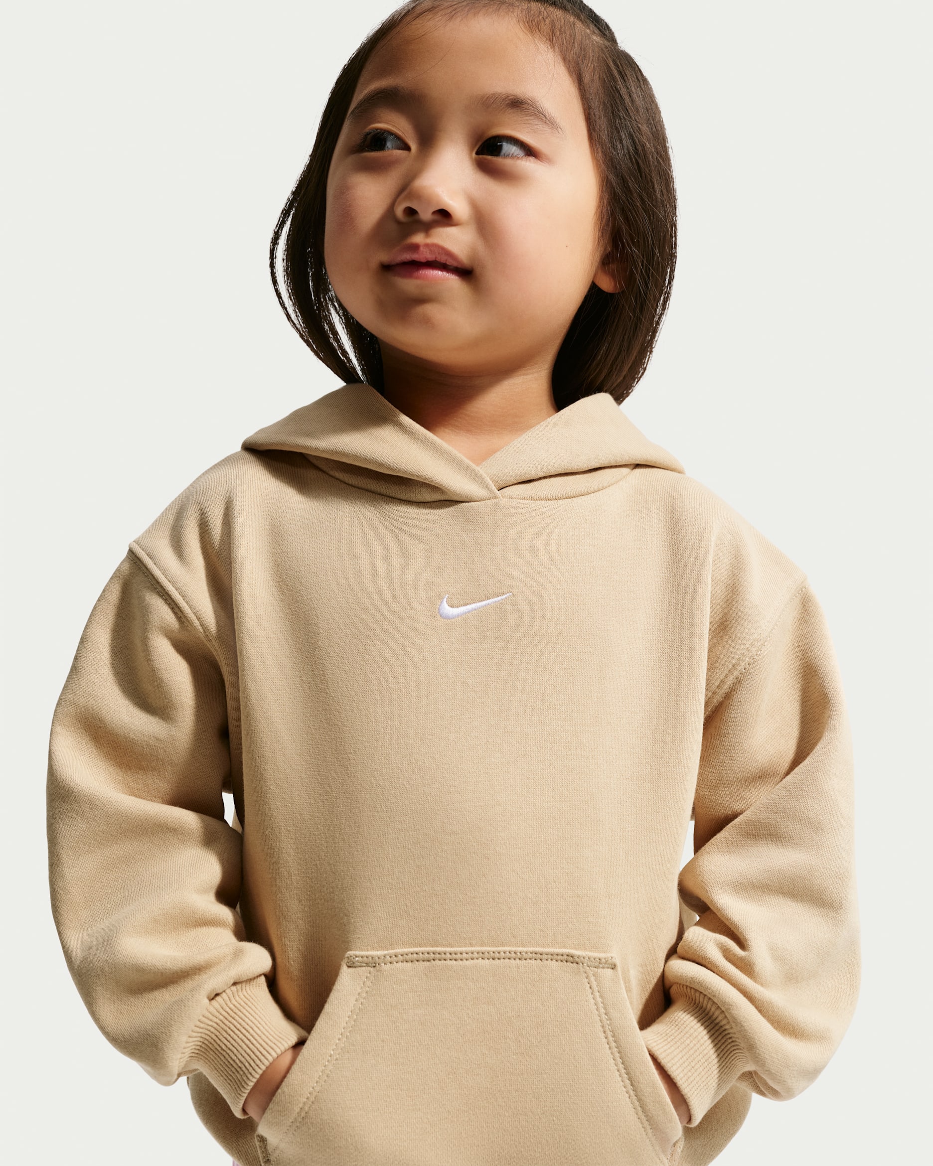Nike Sportswear Toddler Studio Fleece Pullover Hoodie - Linen