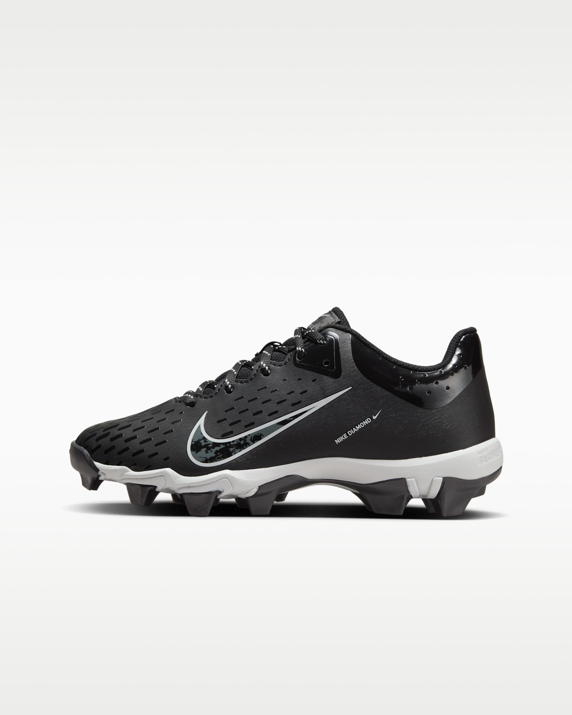 Nike Hyperdiamond 4 Keystone Big Kids' Softball Cleats - Black/Pure Platinum/Iron Grey