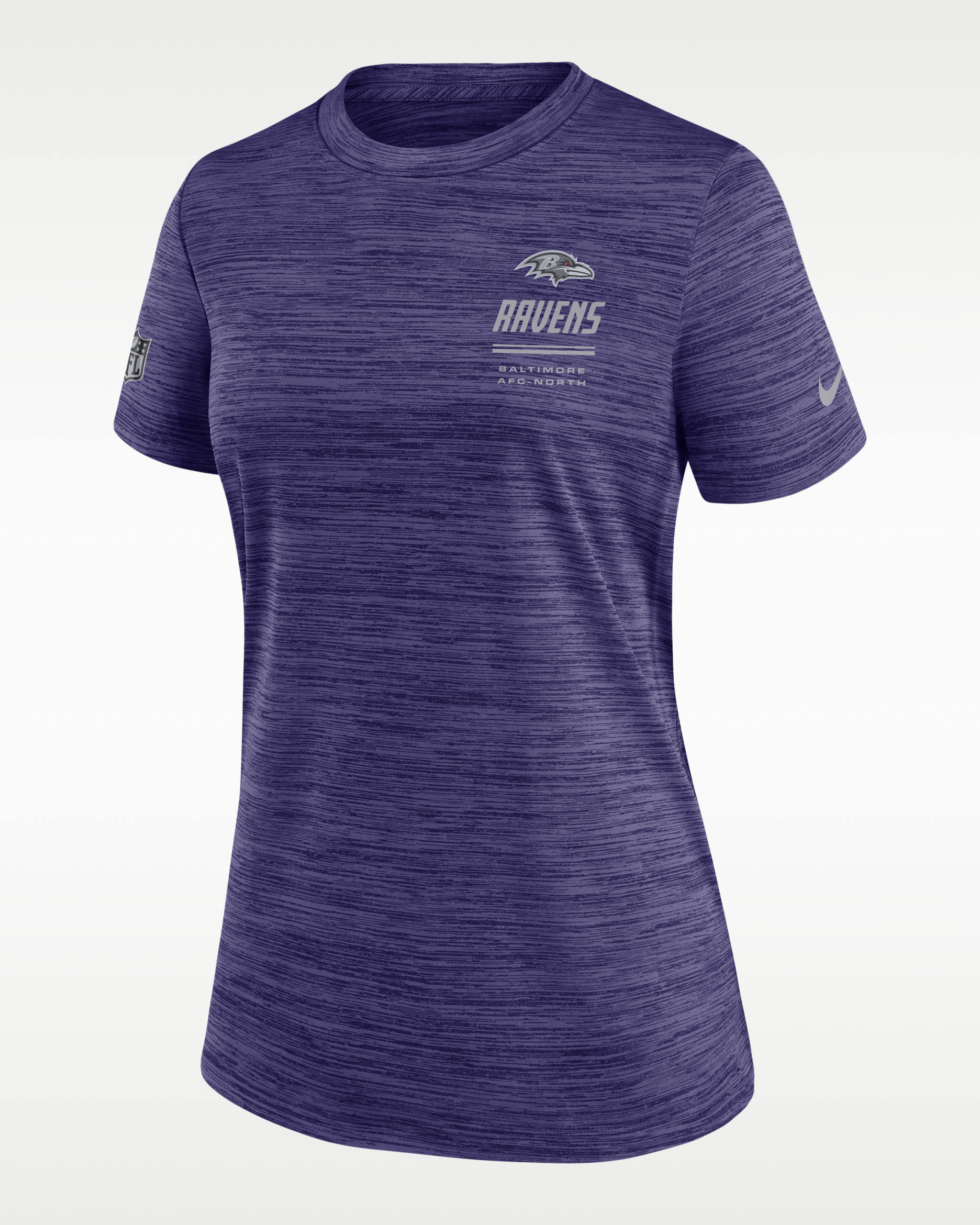 Baltimore Ravens Sideline Velocity Women's Nike Dri-FIT NFL T-Shirt - Purple