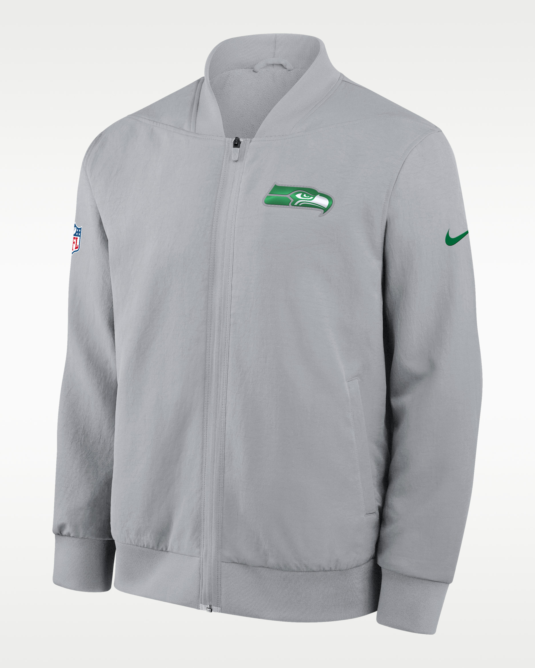 Seattle Seahawks Rivalries Collection Sideline Men's Nike NFL Full-Zip Bomber Jacket - Grey