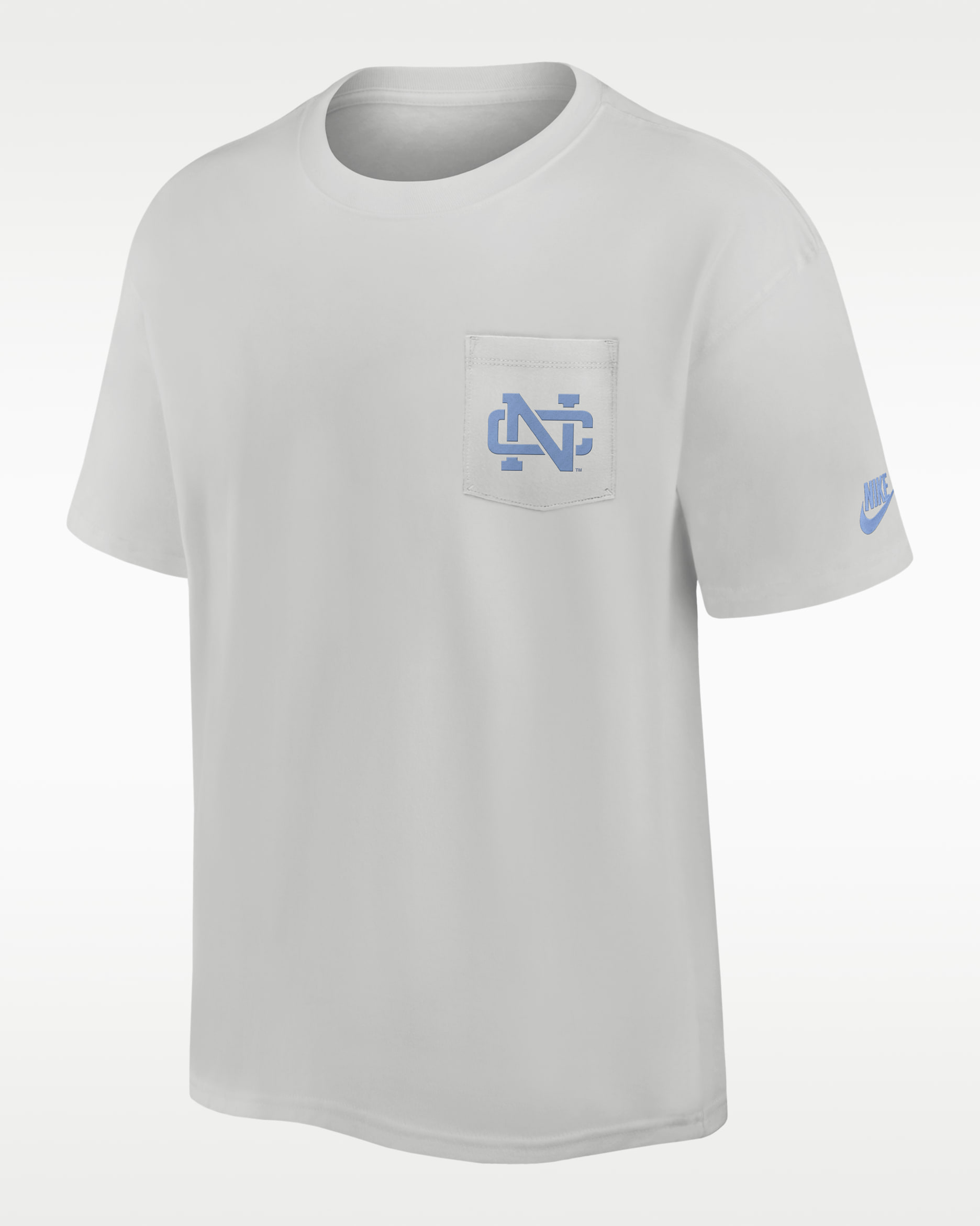 Playera universitaria Nike para hombre North Carolina Legacy Max90 Pocket 2-Hit - Gris
