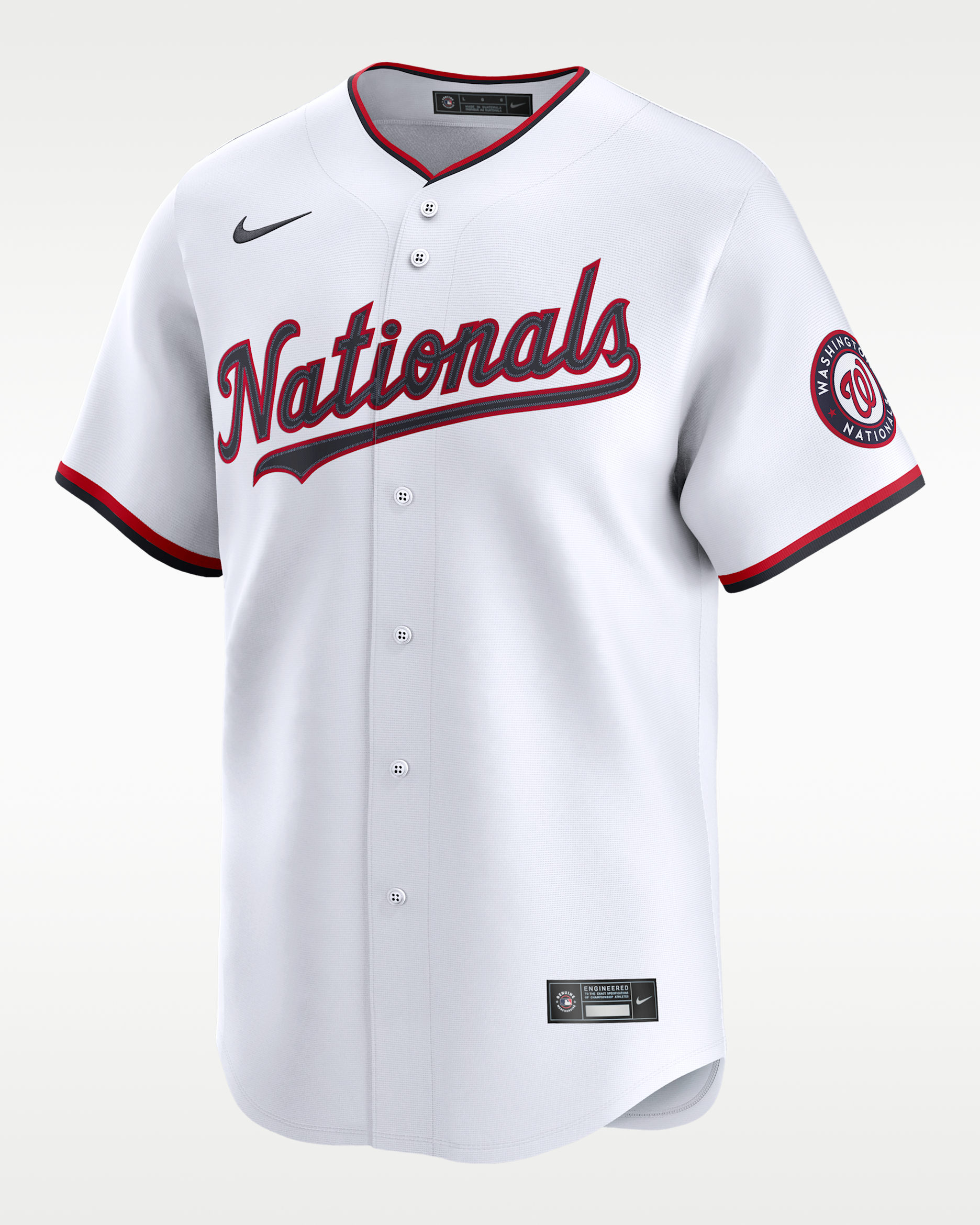 Jersey Nike Dri-FIT de la MLB Limited para hombre de James Wood Washington Nationals - Blanco