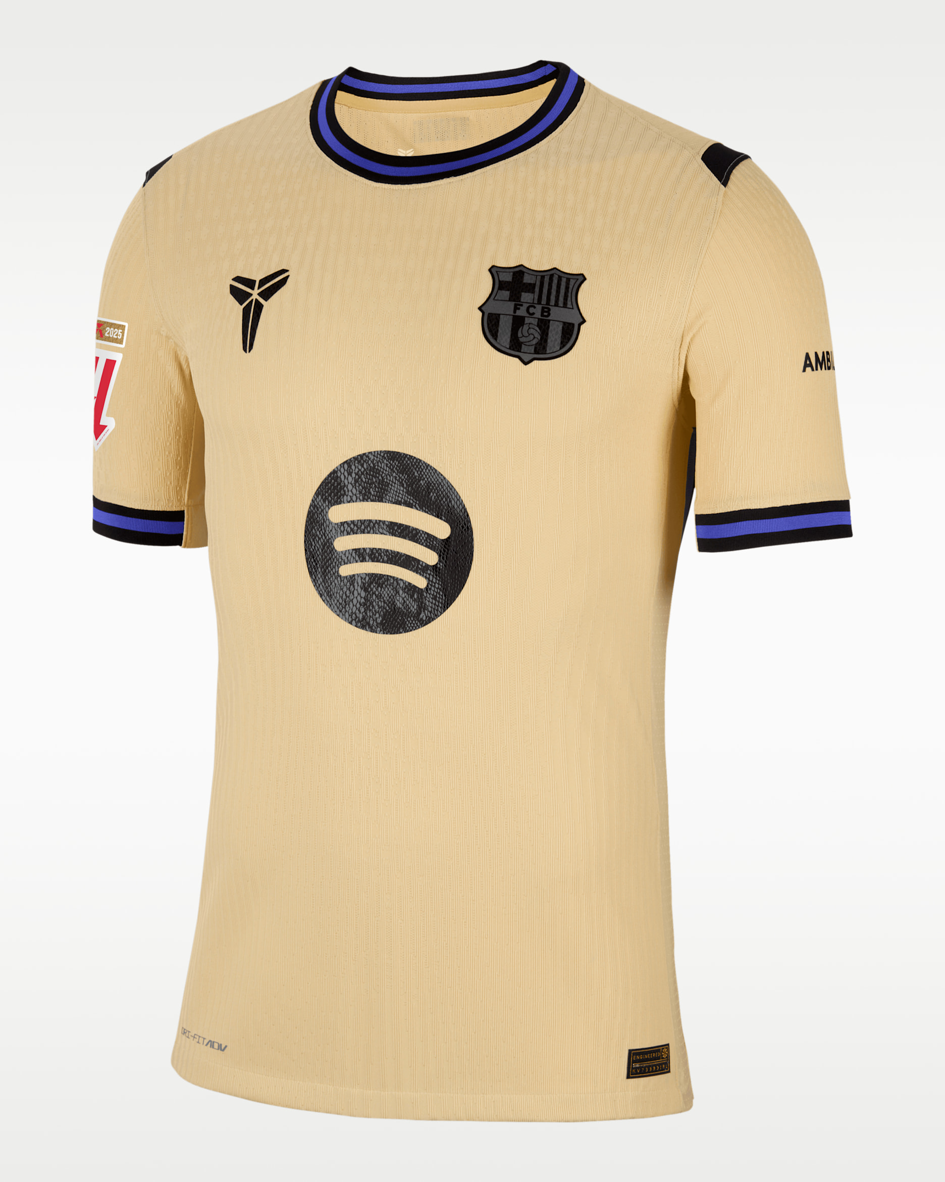 Frenkie de Jong Barcelona 2025/26 Match Away Men's Nike Dri-FIT ADV Soccer Jersey - Gold